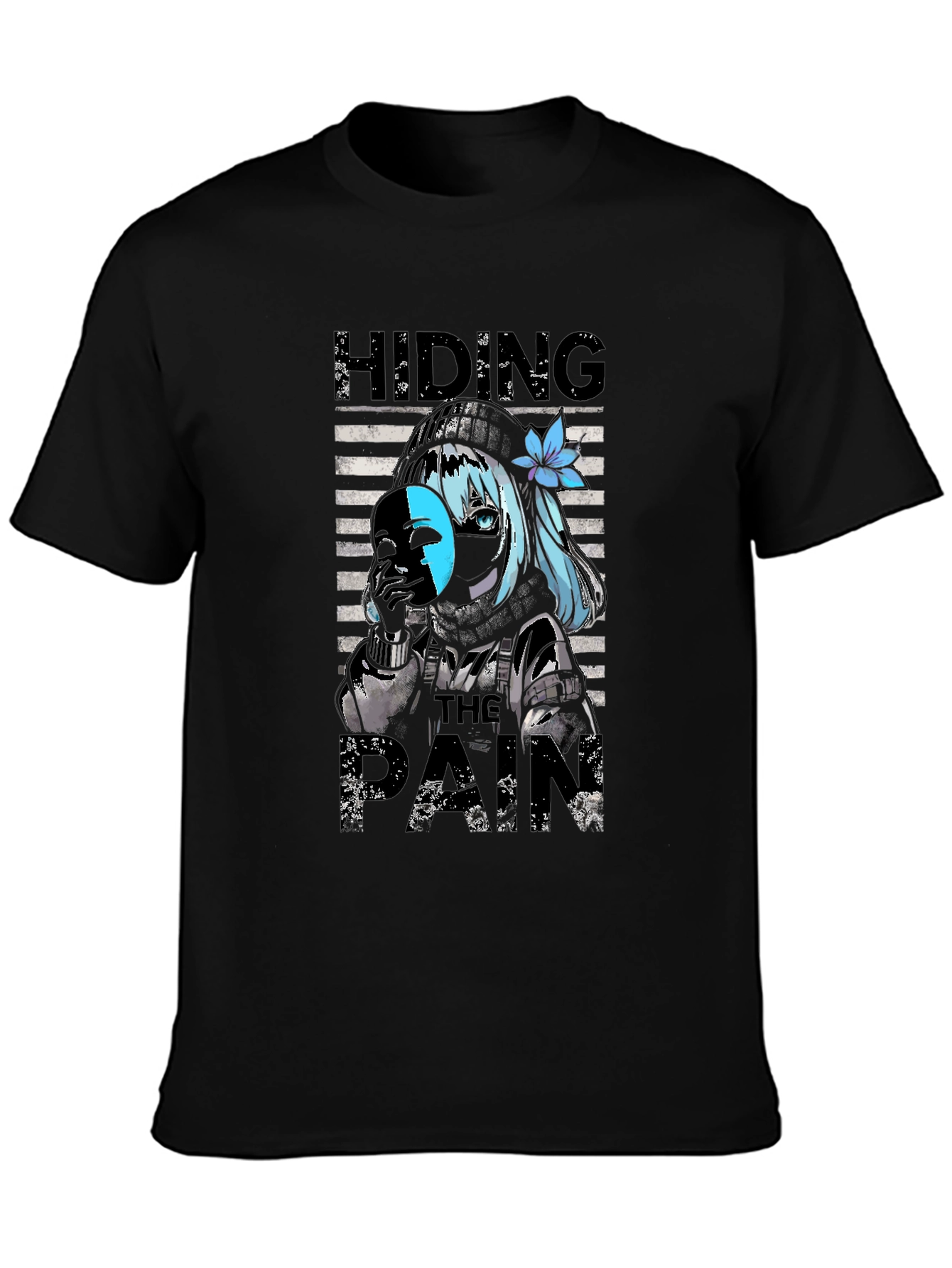 Hiding The Pain Anime T-Shirt