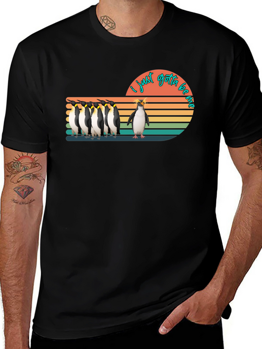 I Just Gotta Be Me Penguin Graphic T-Shirt
