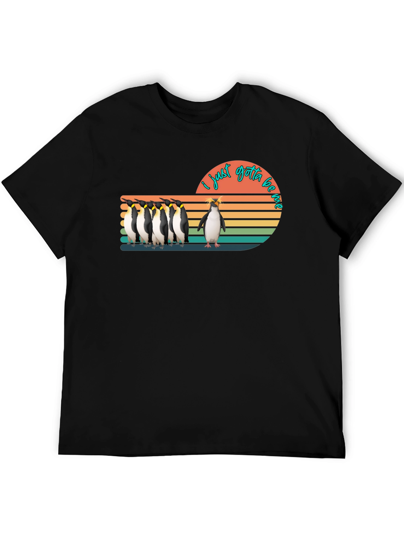 I Just Gotta Be Me Penguin Graphic T-Shirt