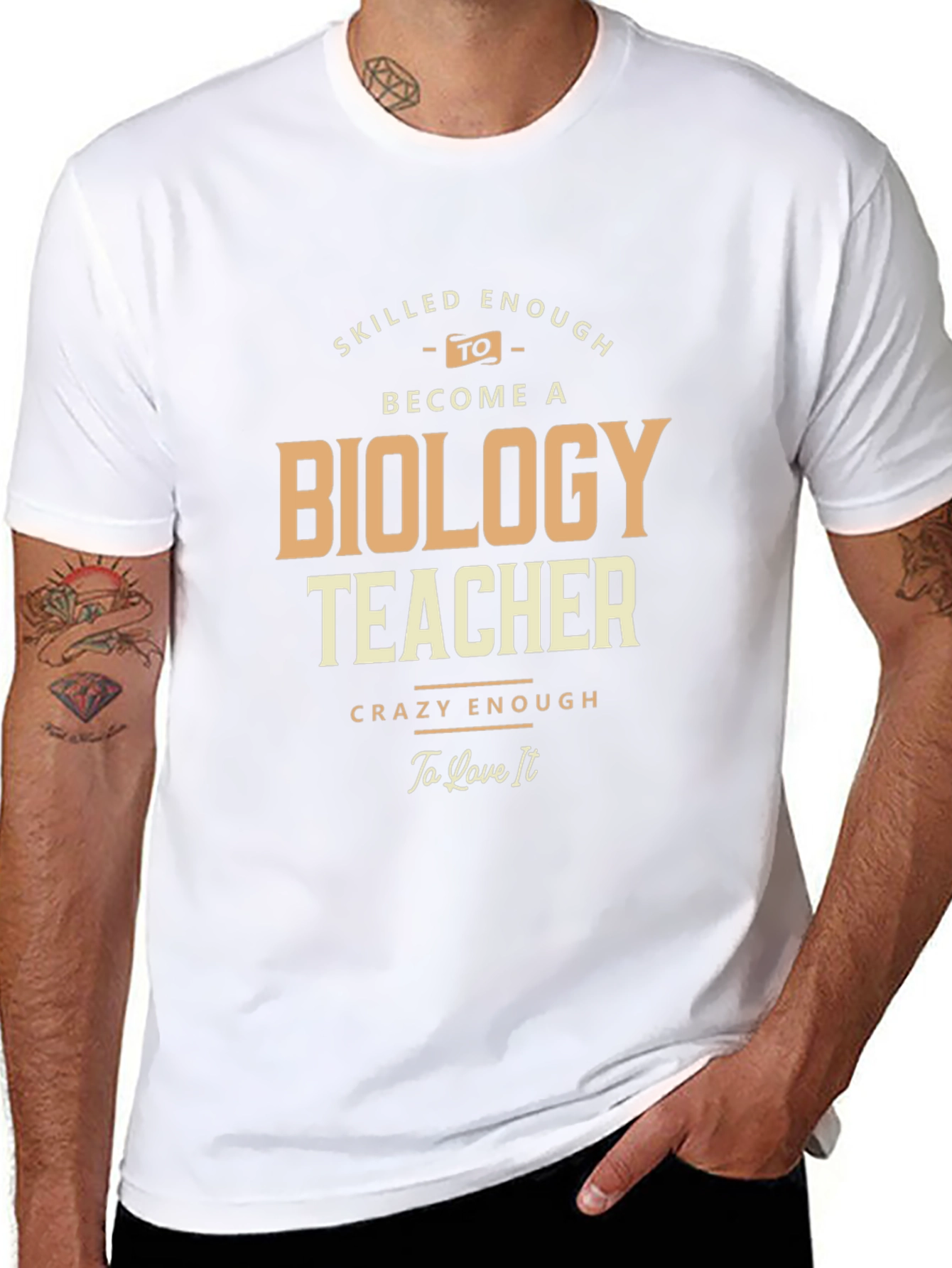Biology Teacher T-Shirt - Skilled and Crazy Enough!