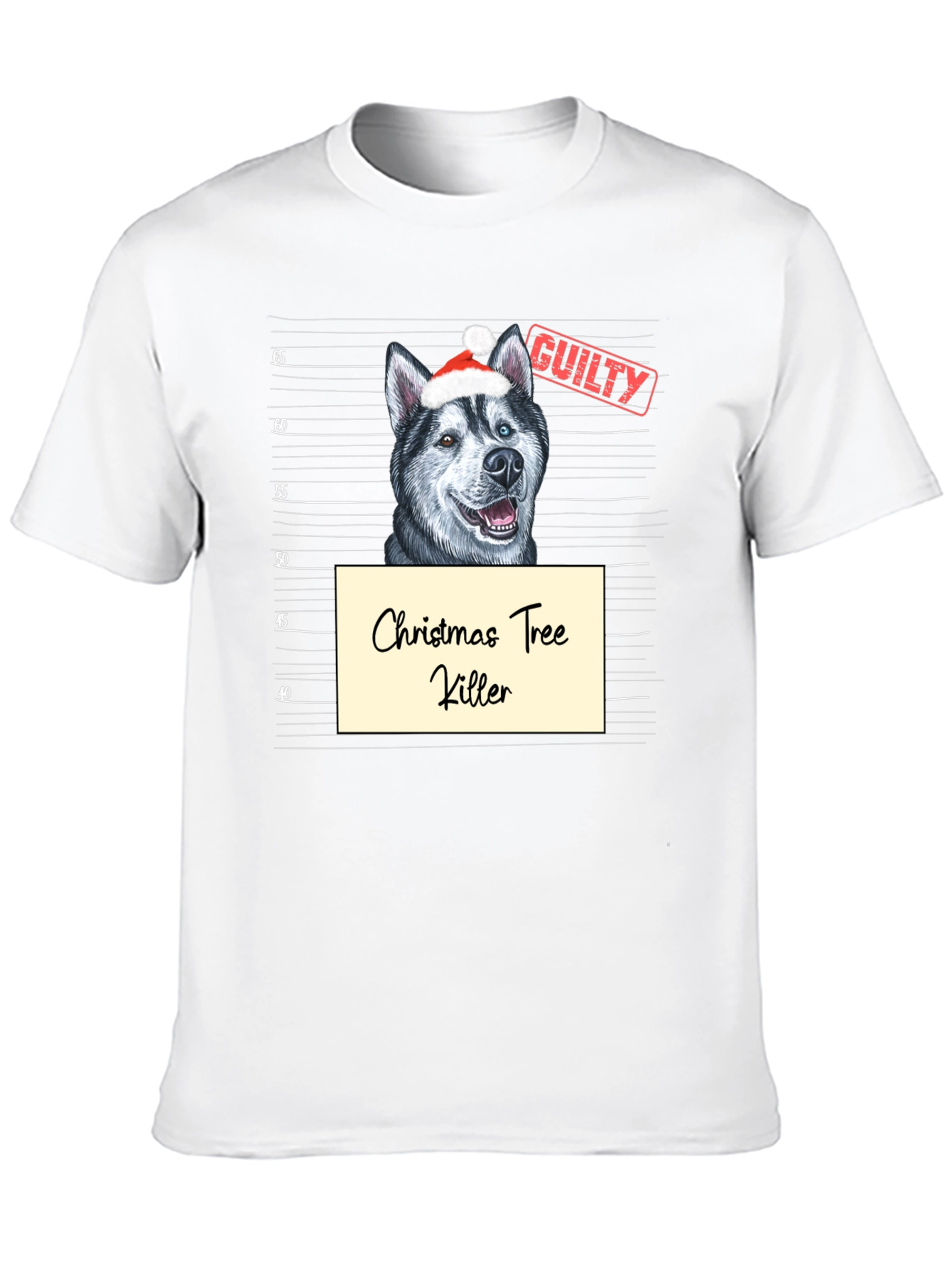 Christmas Tree Killer Dog Mugshot T-Shirt