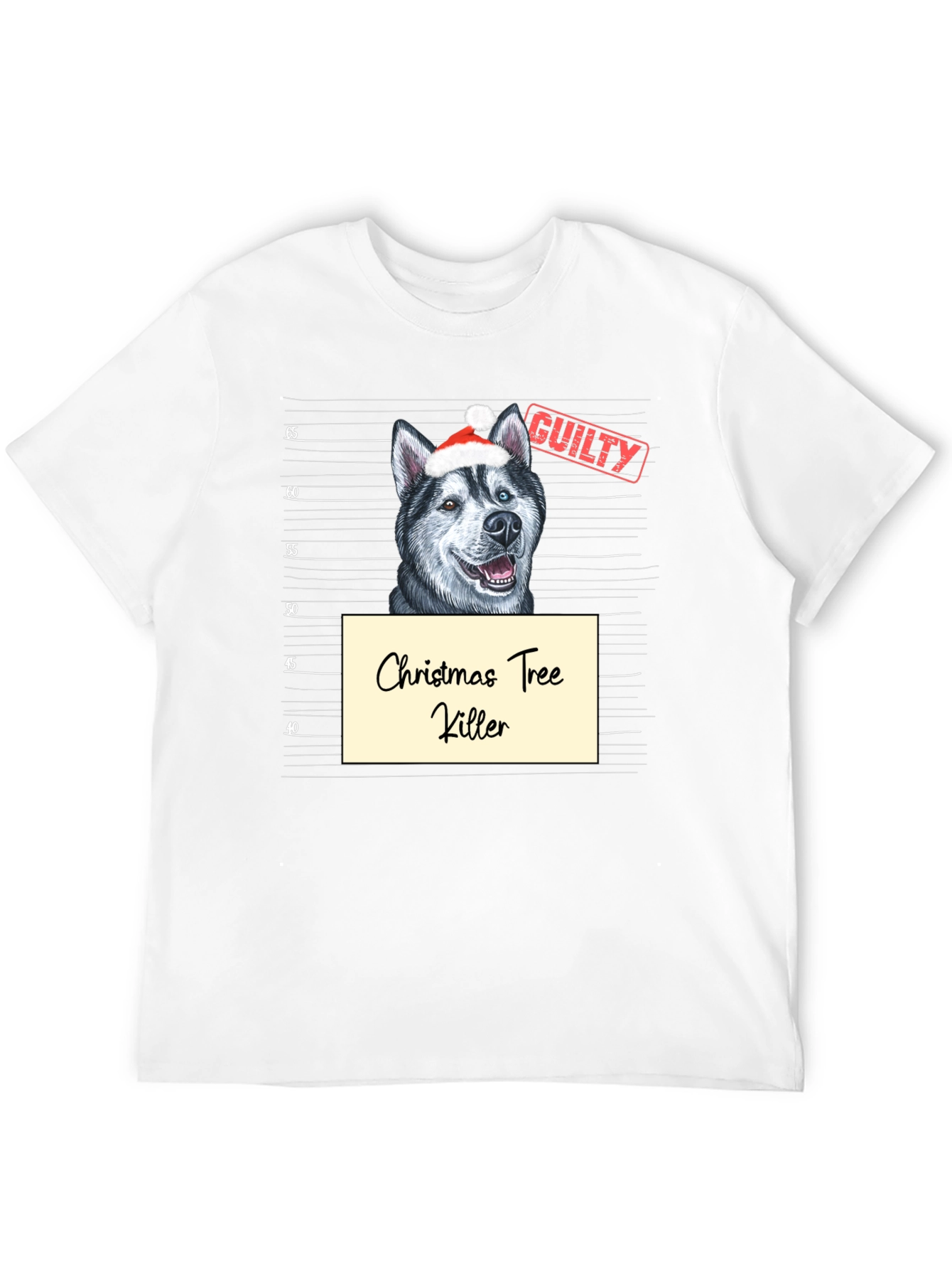 Christmas Tree Killer Dog Mugshot T-Shirt