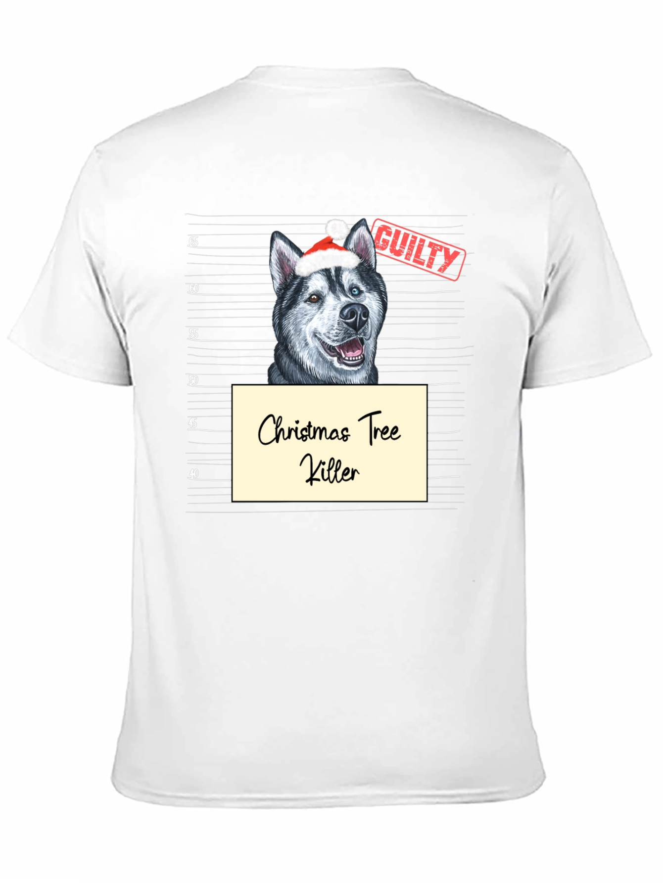 Christmas Tree Killer Dog Mugshot T-Shirt