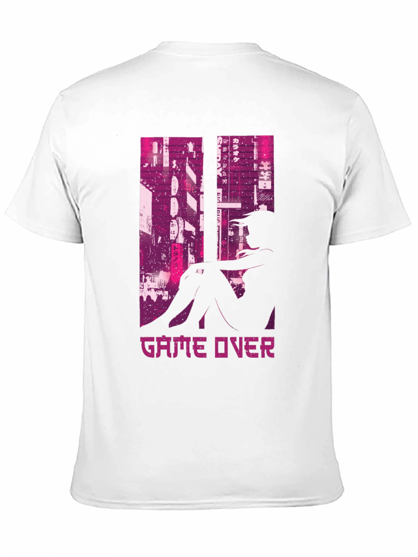 Game Over Cyberpunk Graphic T-Shirt