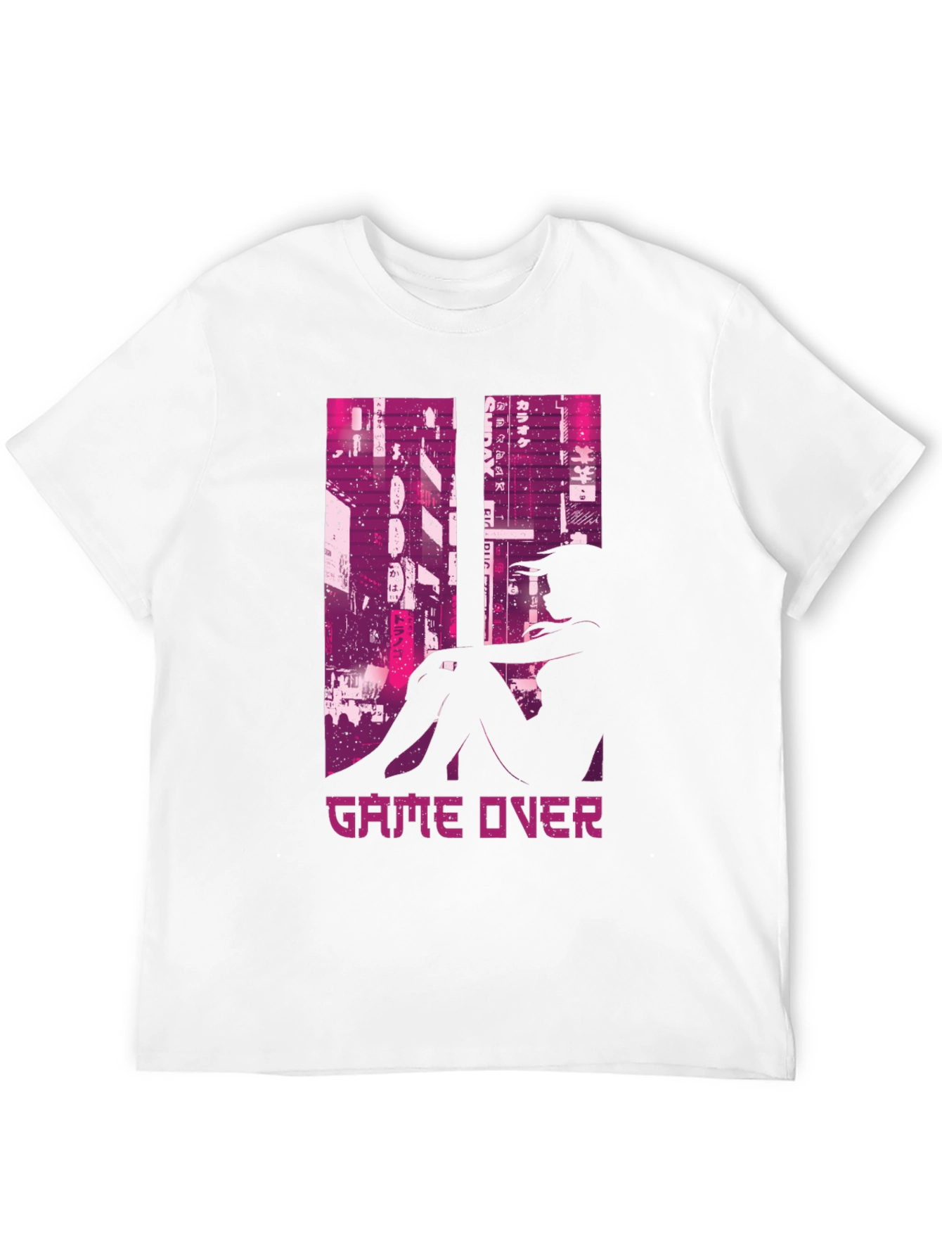 Game Over Cyberpunk Graphic T-Shirt
