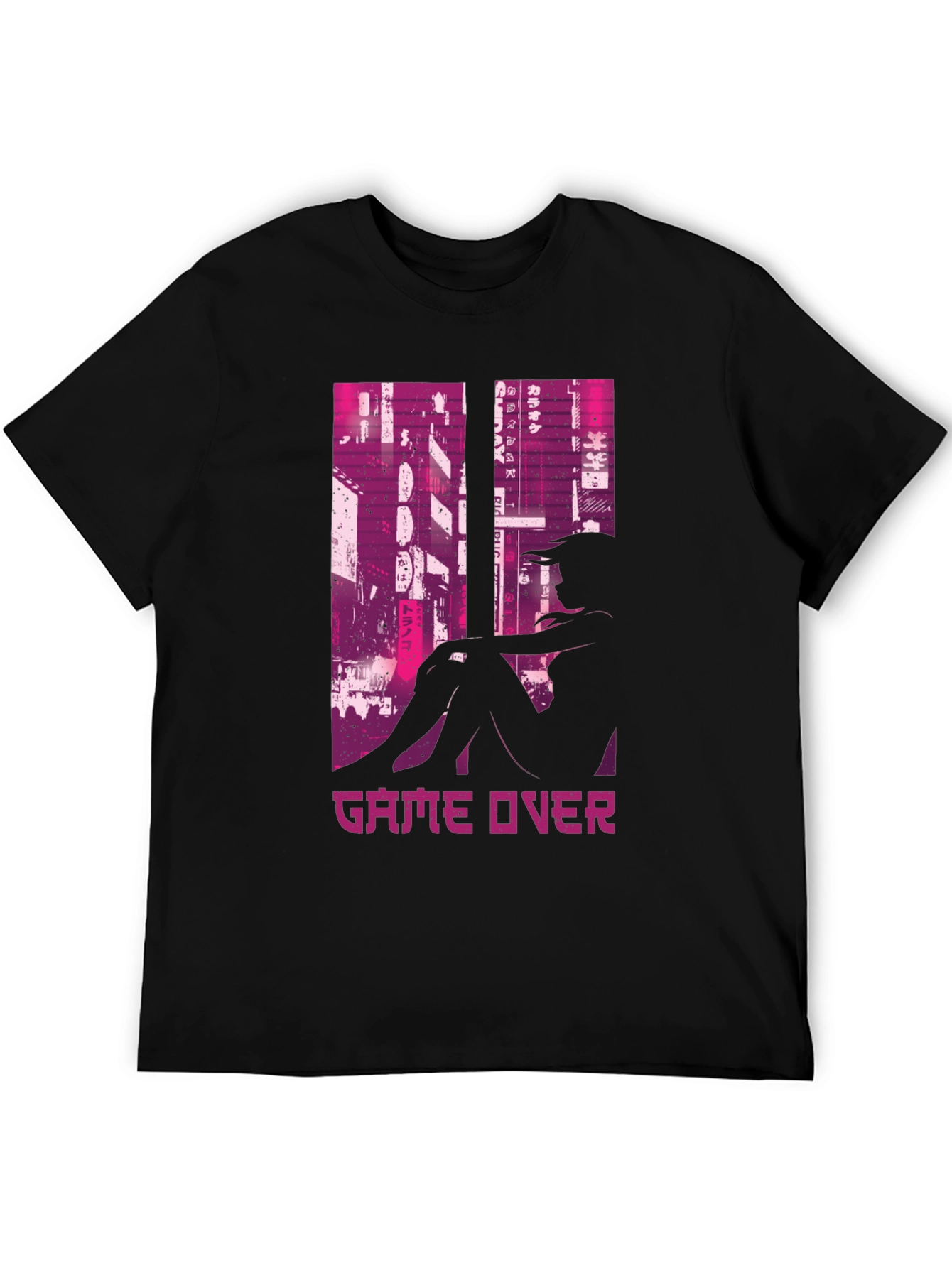 Game Over Cyberpunk Graphic T-Shirt
