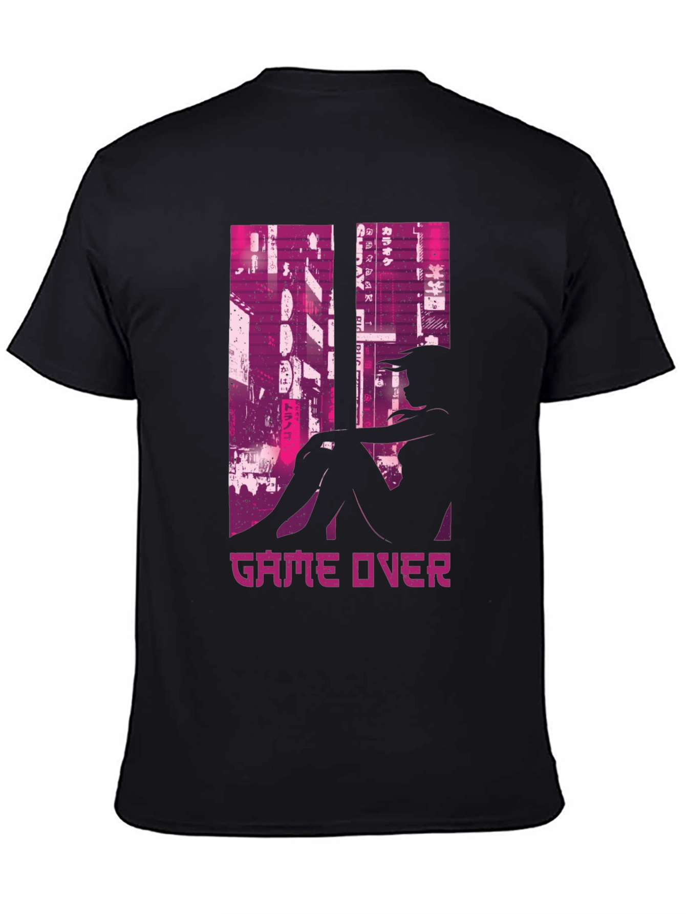 Game Over Cyberpunk Graphic T-Shirt
