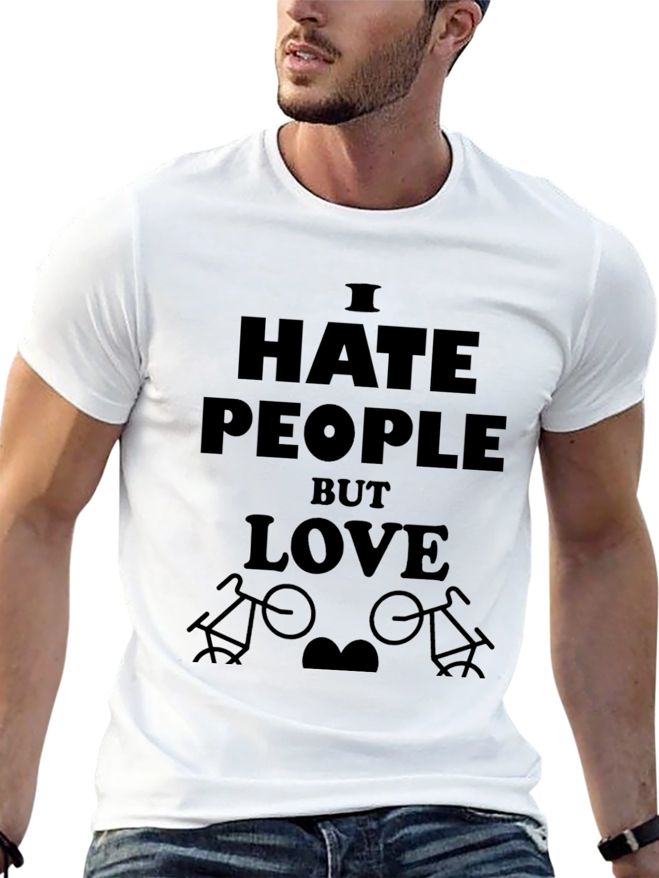 I Hate People But Love Bikes T-Shirt