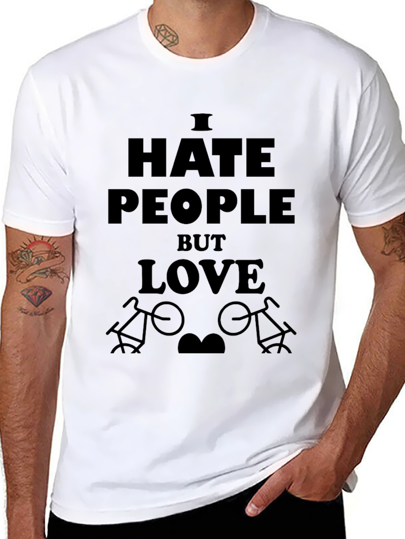 I Hate People But Love Bikes T-Shirt