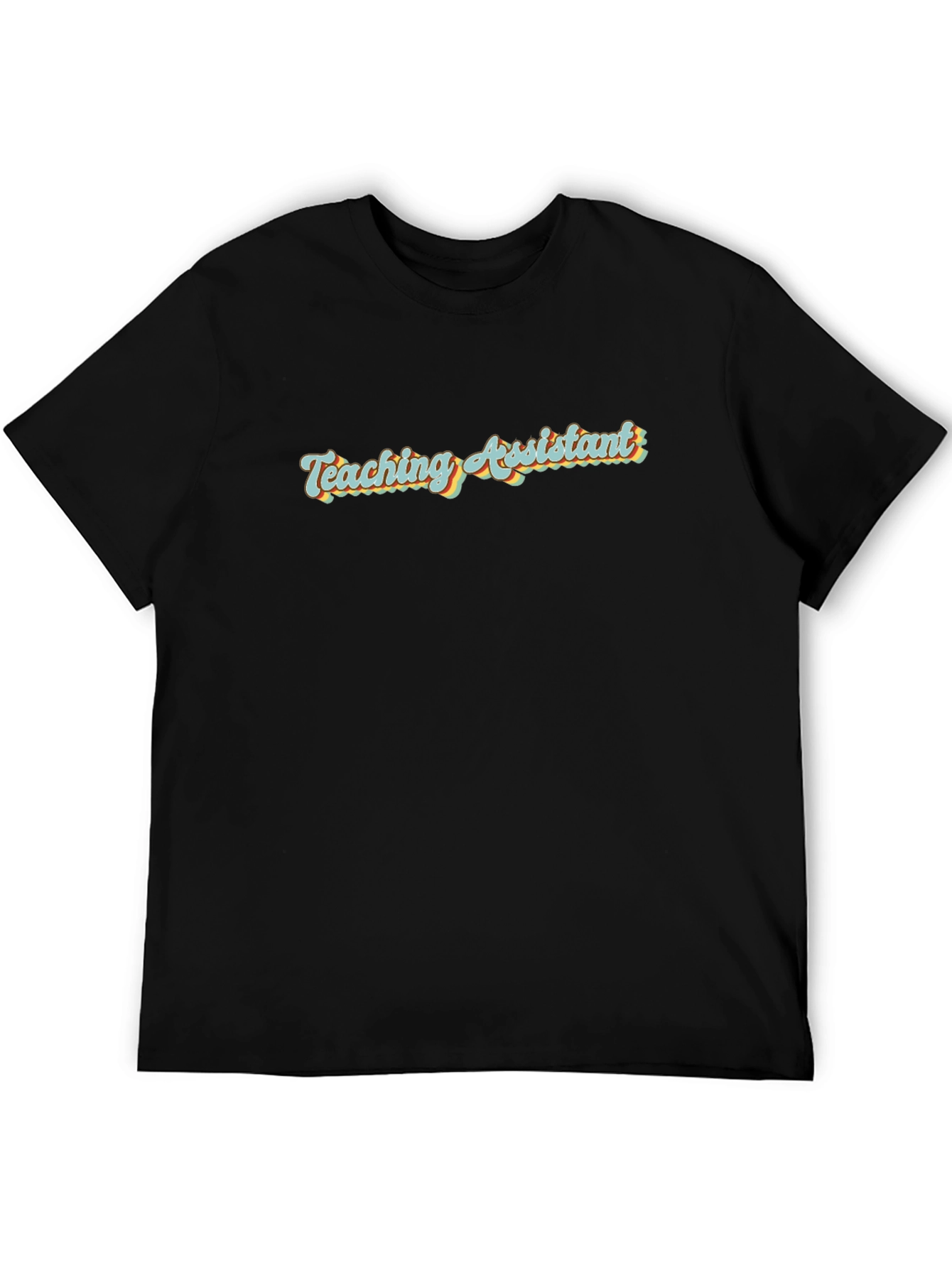 Teaching Assistant Retro Style Black T-Shirt