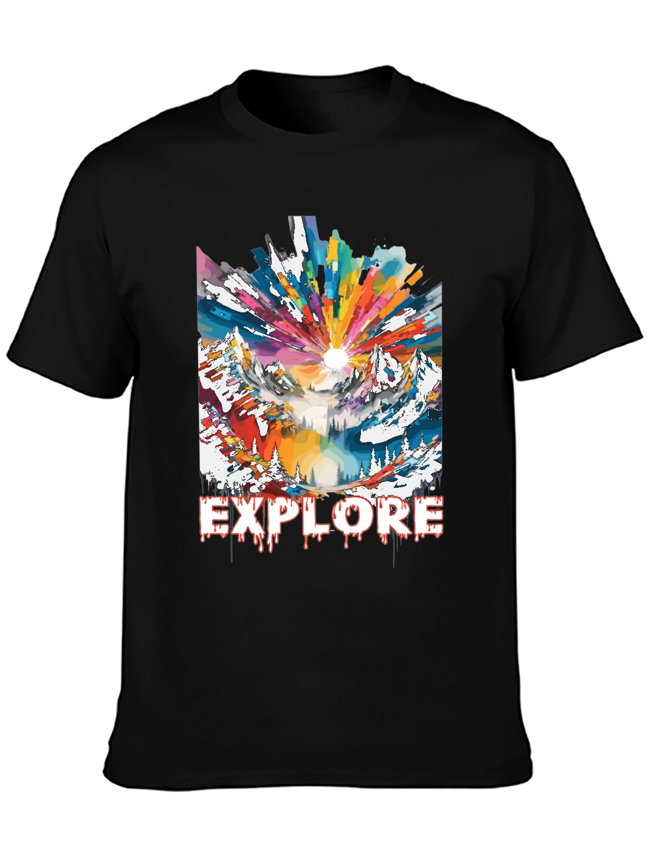 Explore Graphic Tee - Adventure Mountain Design