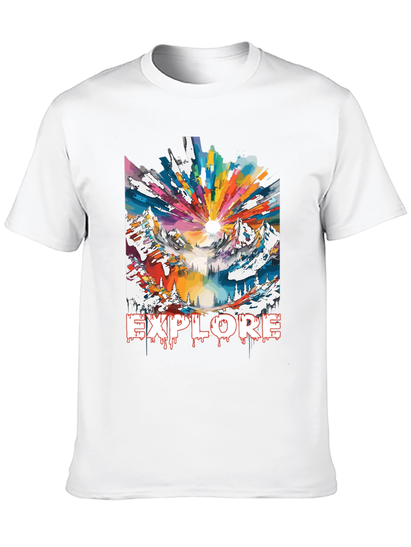 Explore Graphic Tee - Adventure Mountain Design