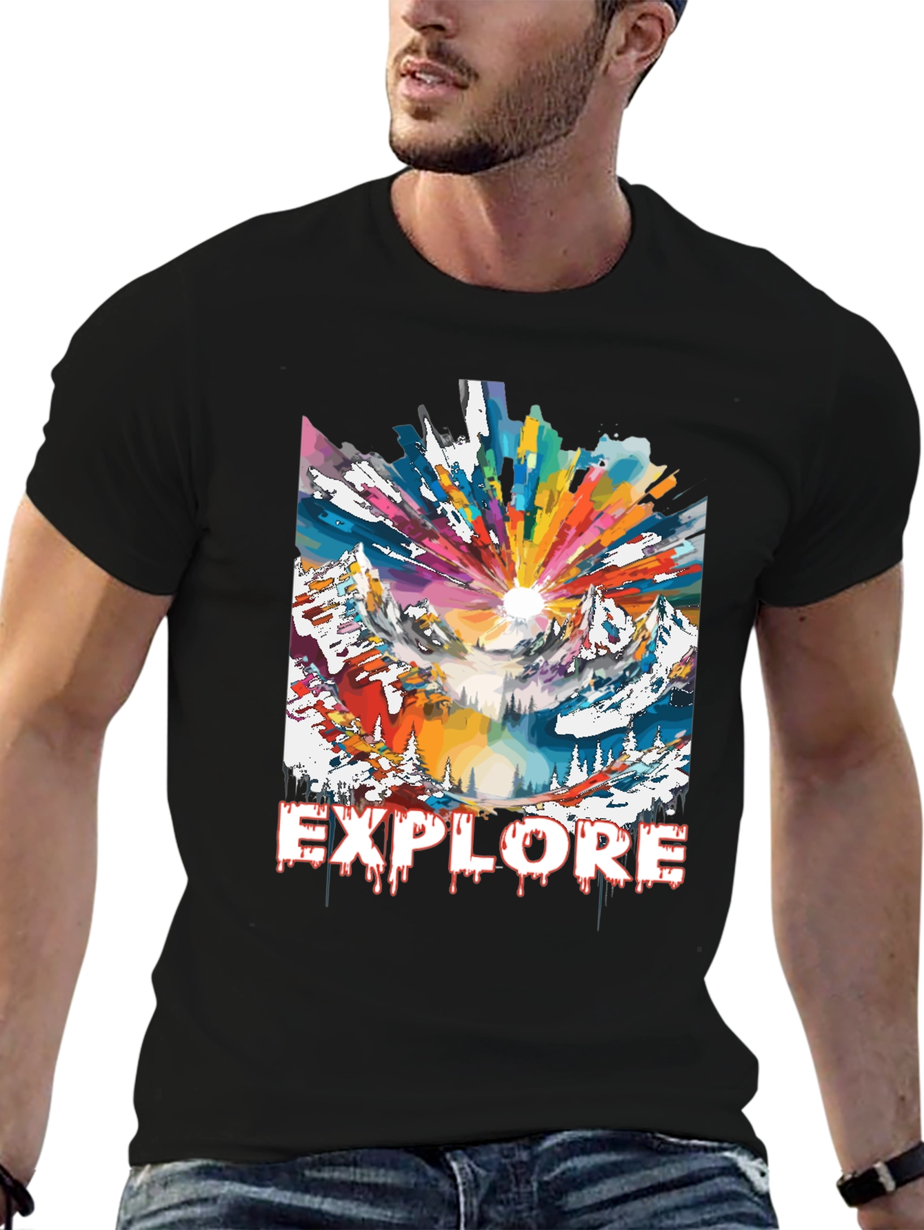 Explore Graphic Tee - Adventure Mountain Design
