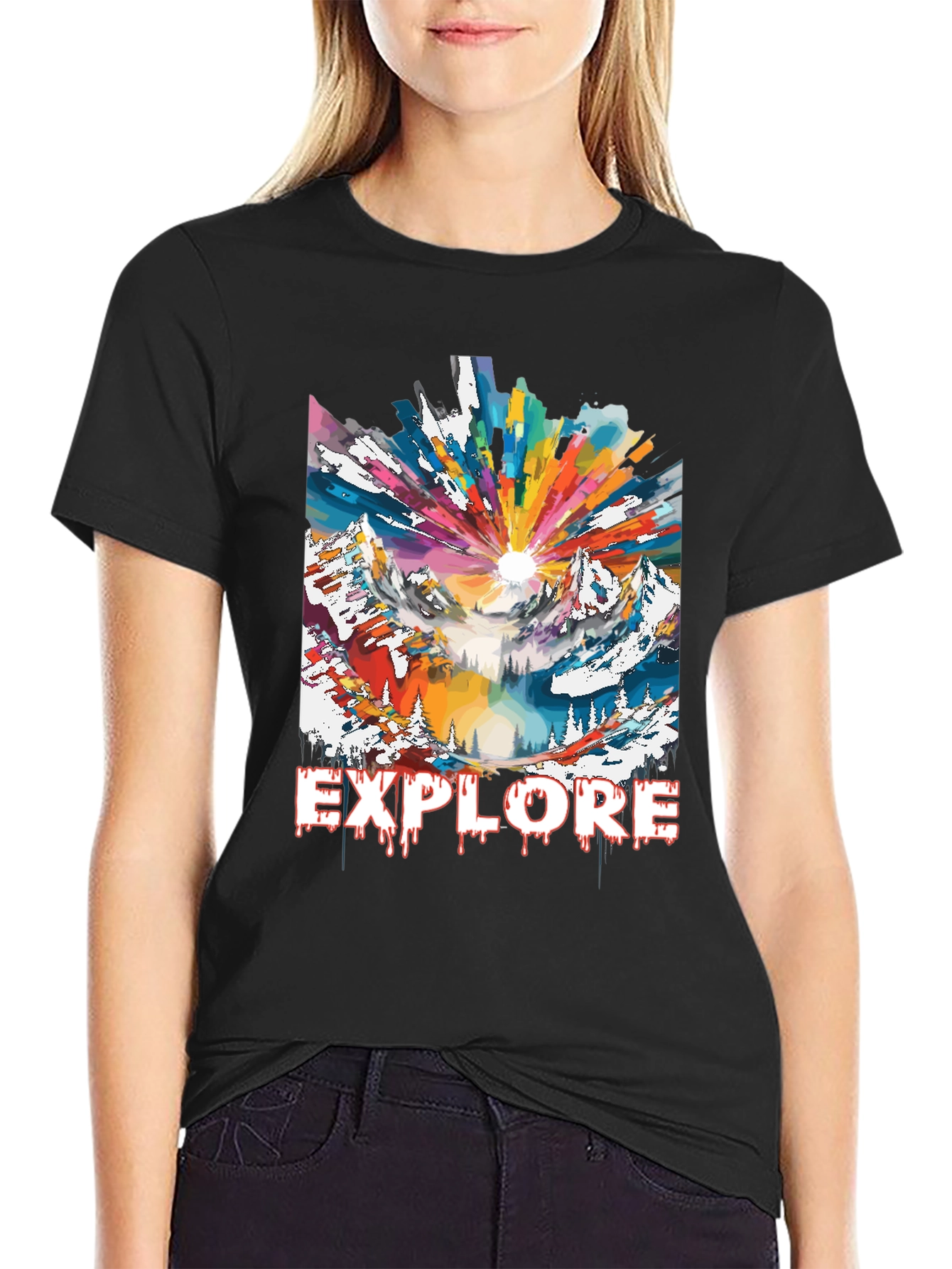 Explore Graphic Tee - Adventure Mountain Design