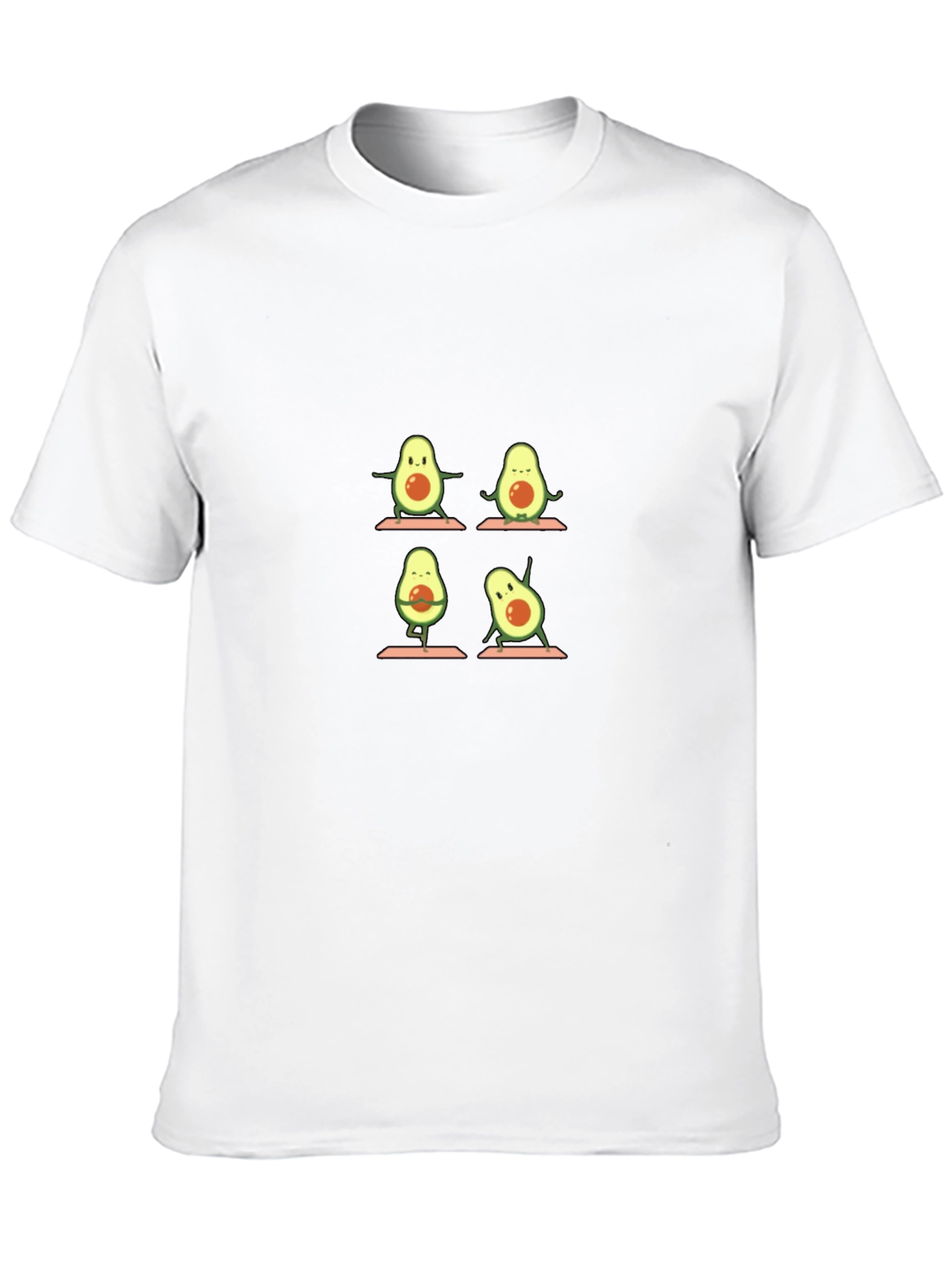 Yoga Avocado Graphic Tee - Black Cotton