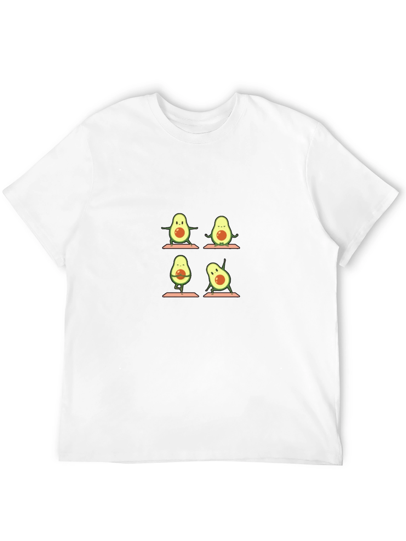 Yoga Avocado Graphic Tee - Black Cotton