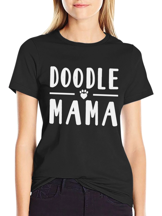 Doodle Mama Black Graphic T-Shirt