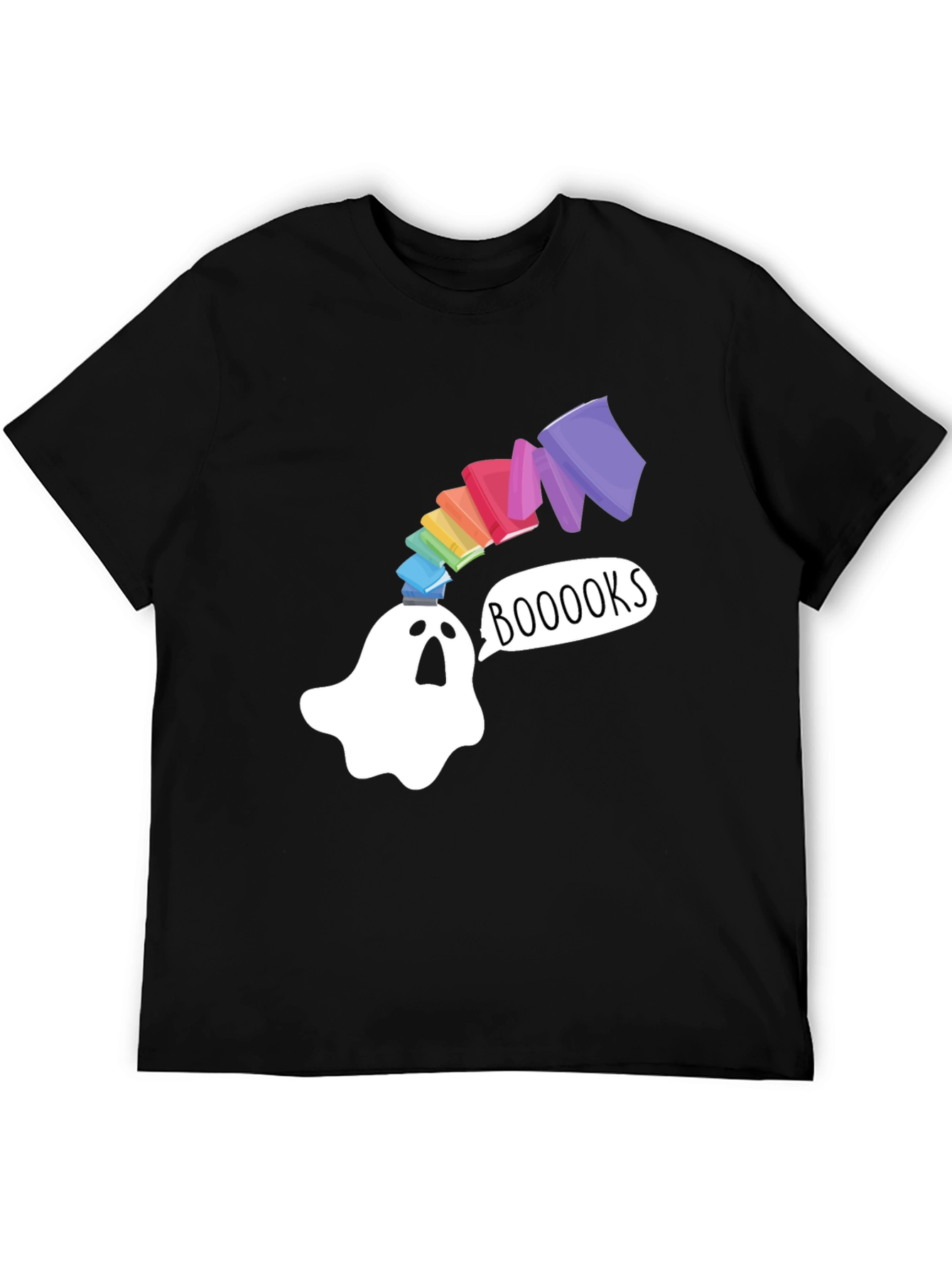 Booooks Ghost T-Shirt - Book Lover Halloween Tee