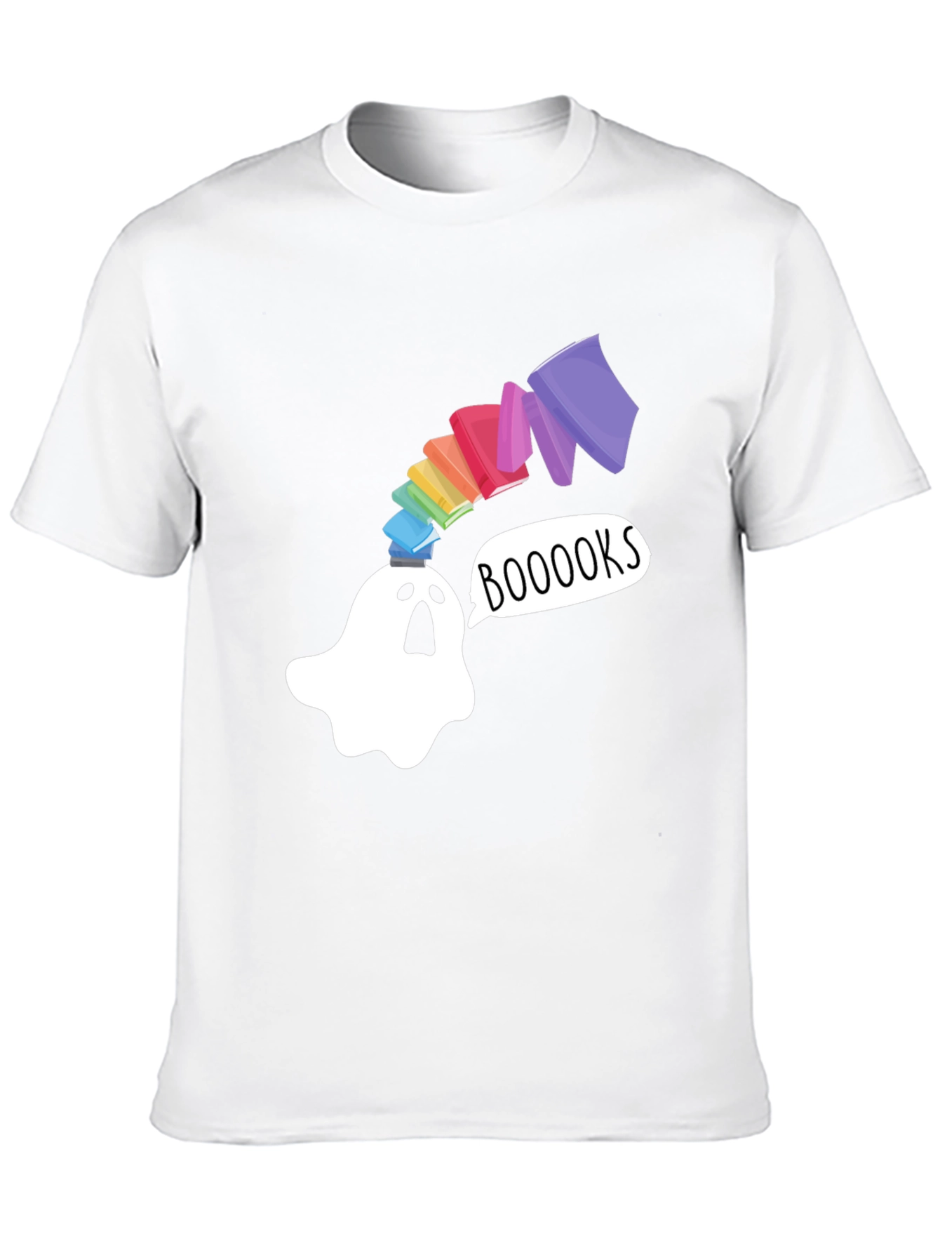 Booooks Ghost T-Shirt - Book Lover Halloween Tee