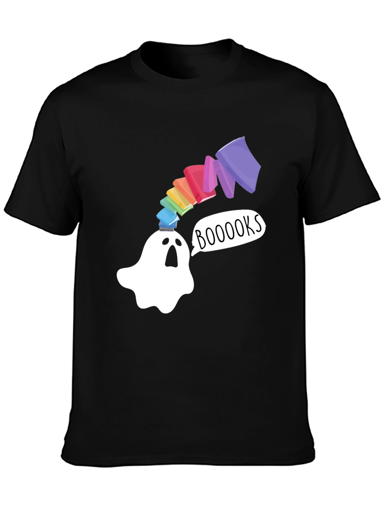 Booooks Ghost T-Shirt - Book Lover Halloween Tee