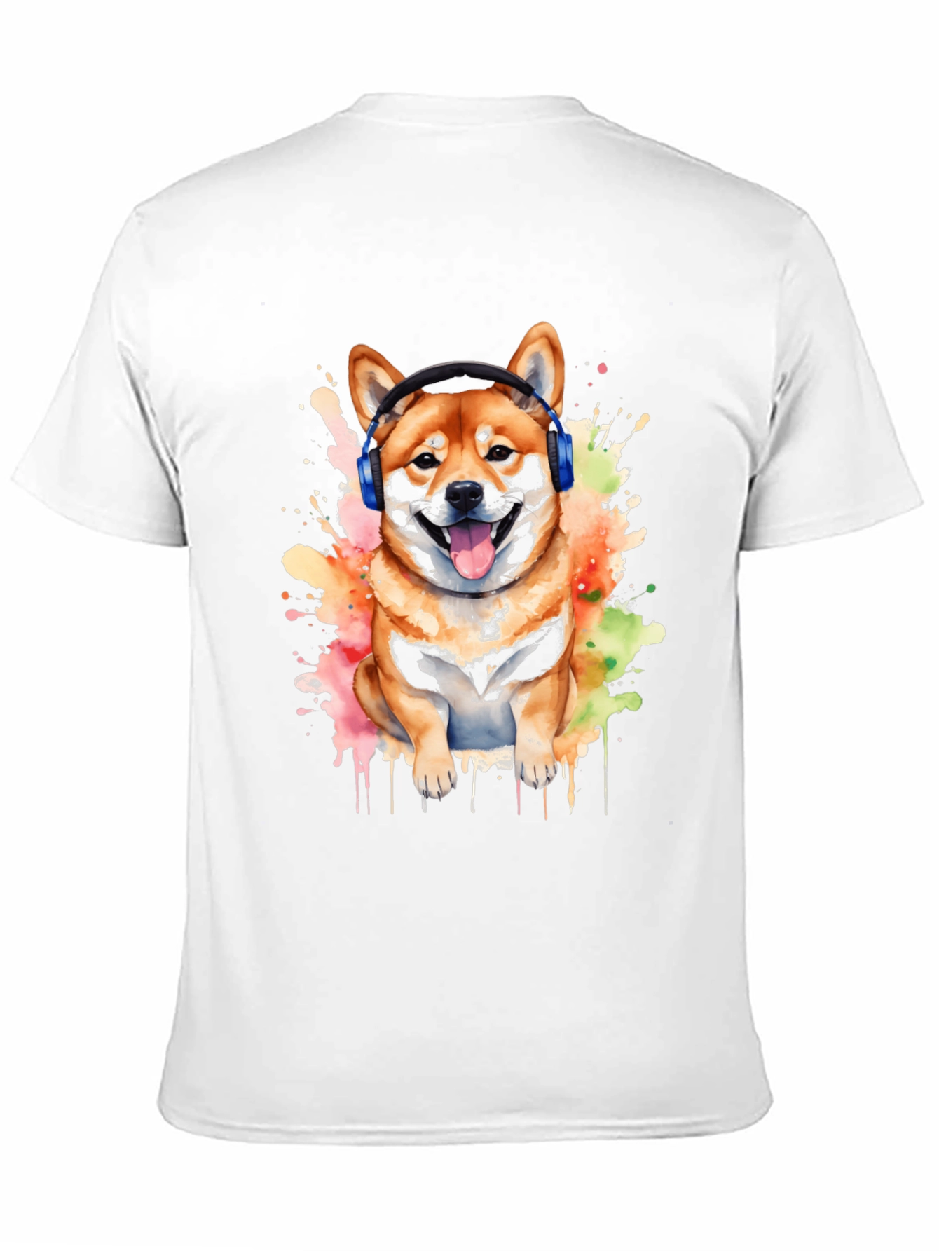 Shiba Inu DJ Mens Graphic Tee