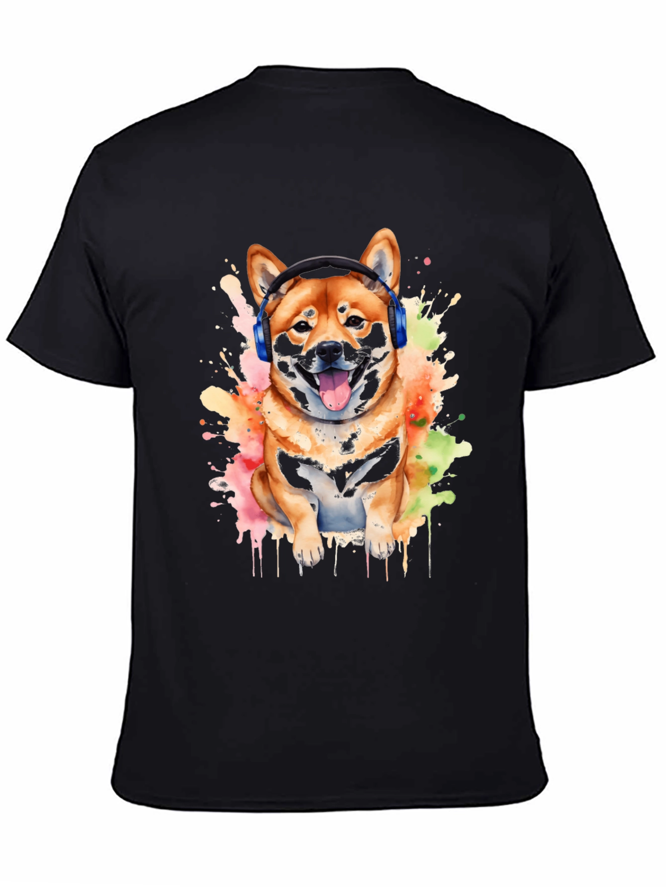 Shiba Inu DJ Mens Graphic Tee
