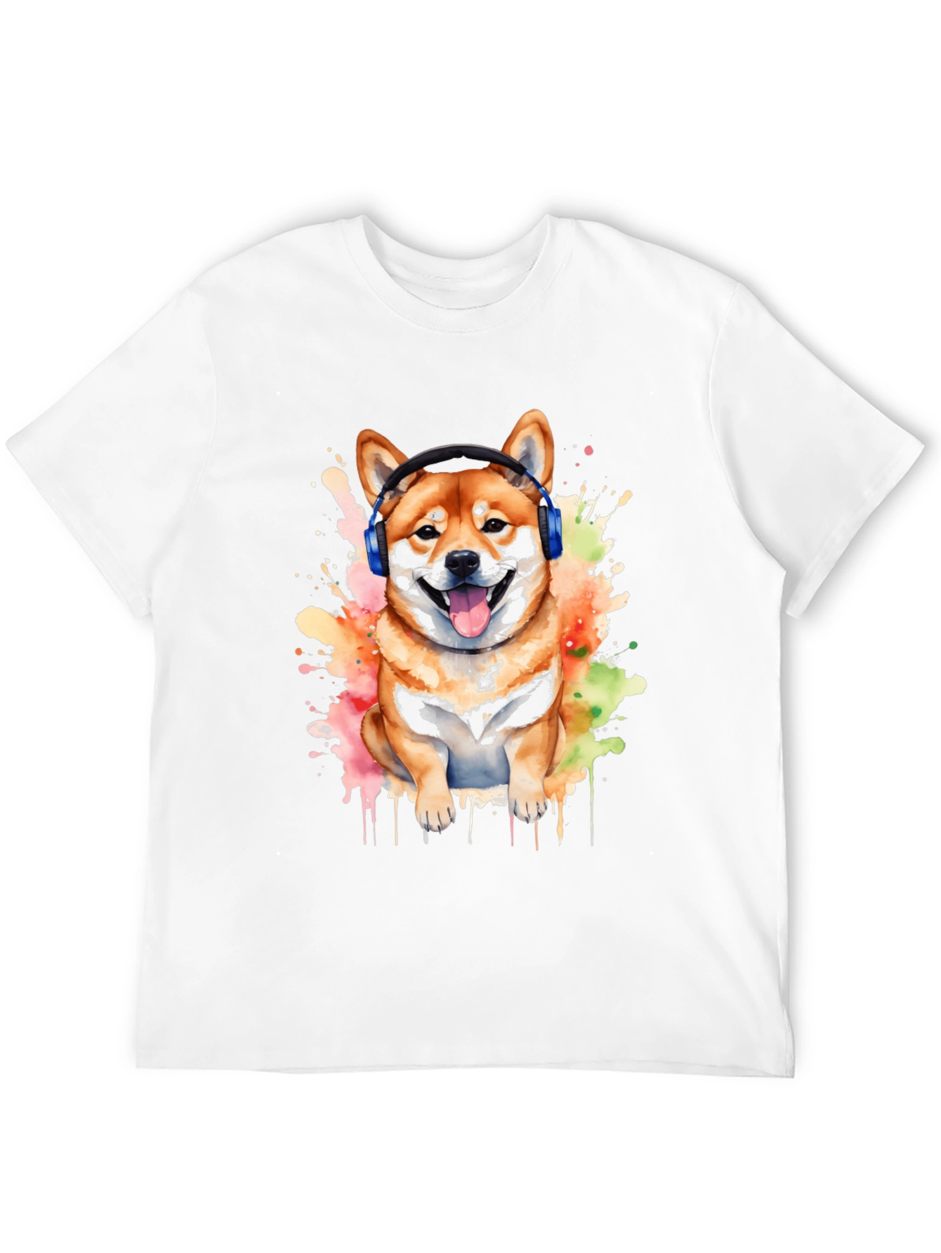 Shiba Inu DJ Mens Graphic Tee