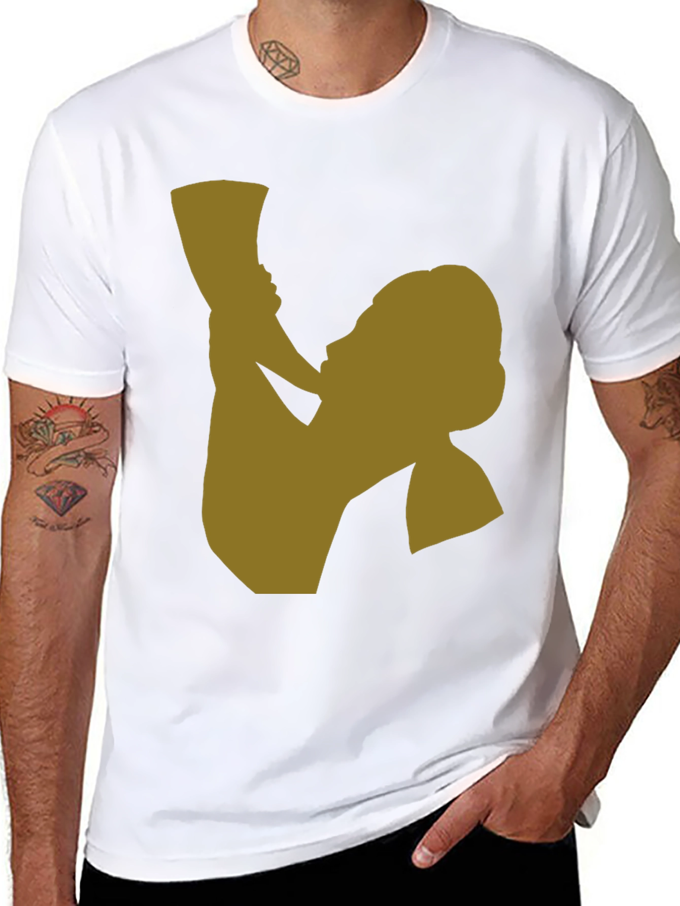 Silhouette Graphic Tee - Black Cotton Blend