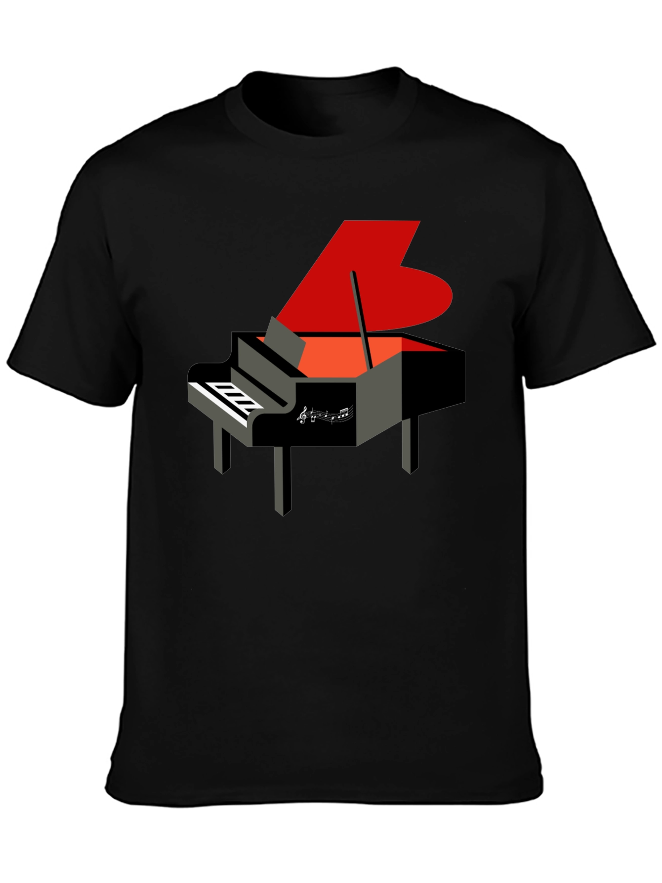 Piano Graphic Print Tee - Music Lover Gift