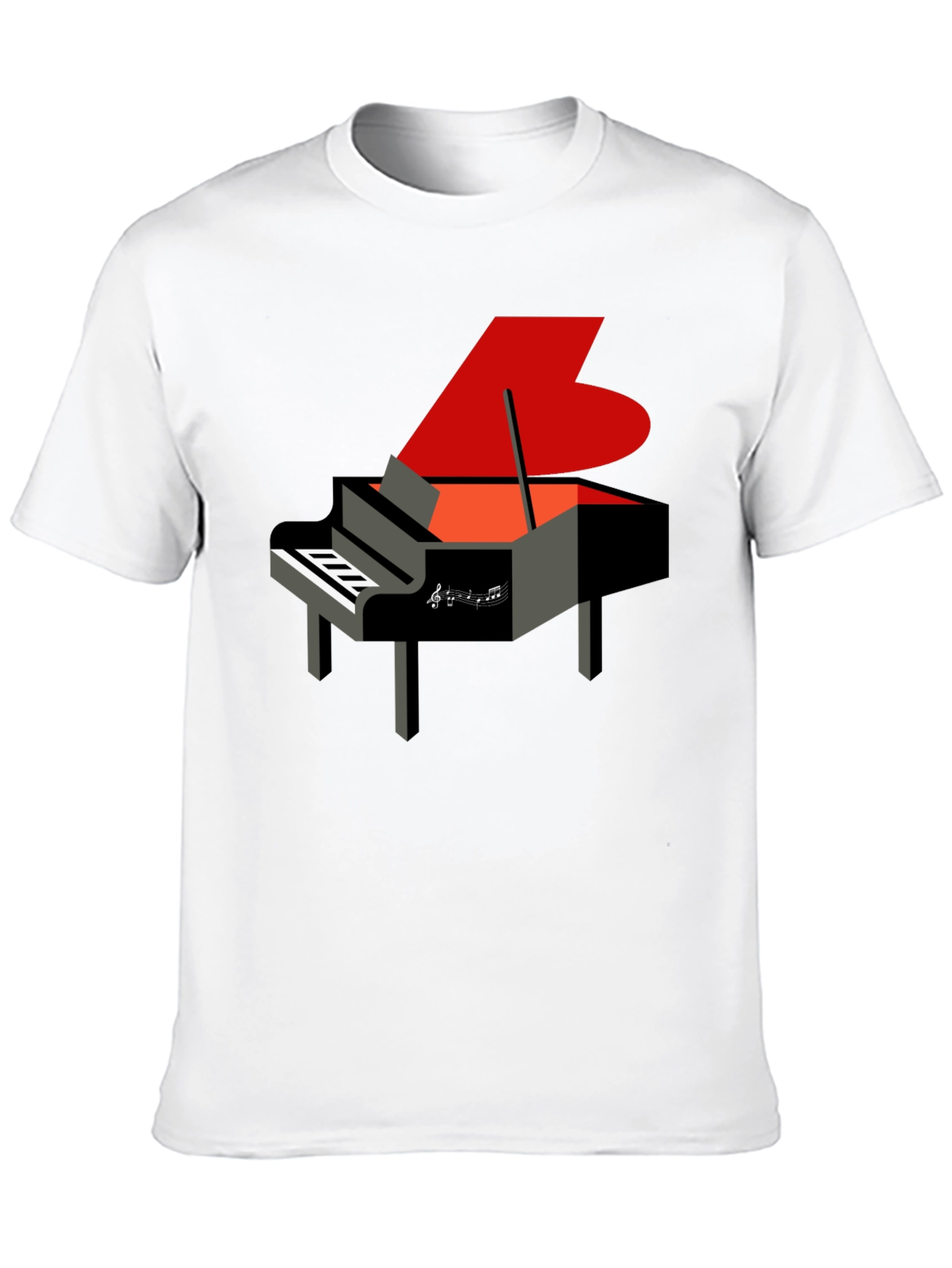 Piano Graphic Print Tee - Music Lover Gift