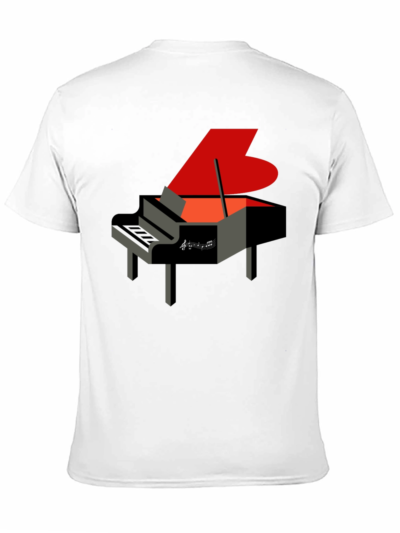 Piano Graphic Print Tee - Music Lover Gift
