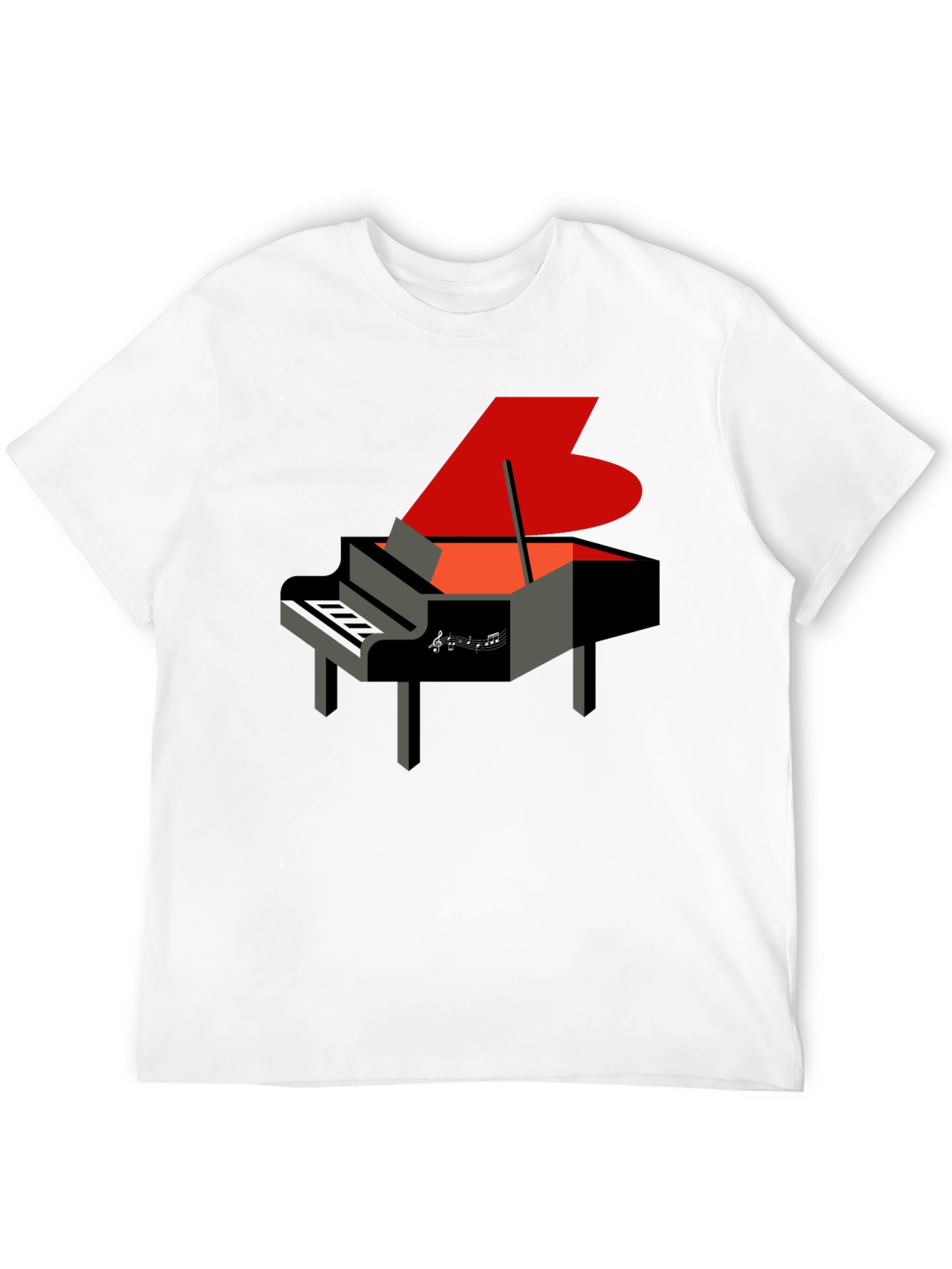 Piano Graphic Print Tee - Music Lover Gift