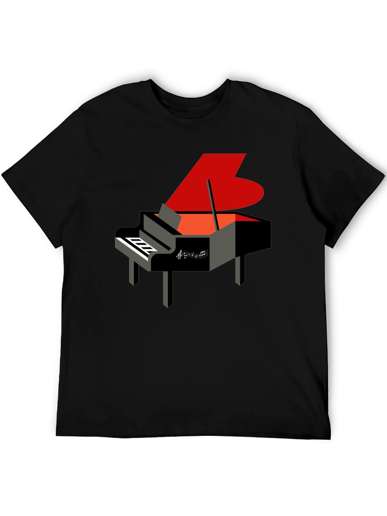 Piano Graphic Print Tee - Music Lover Gift
