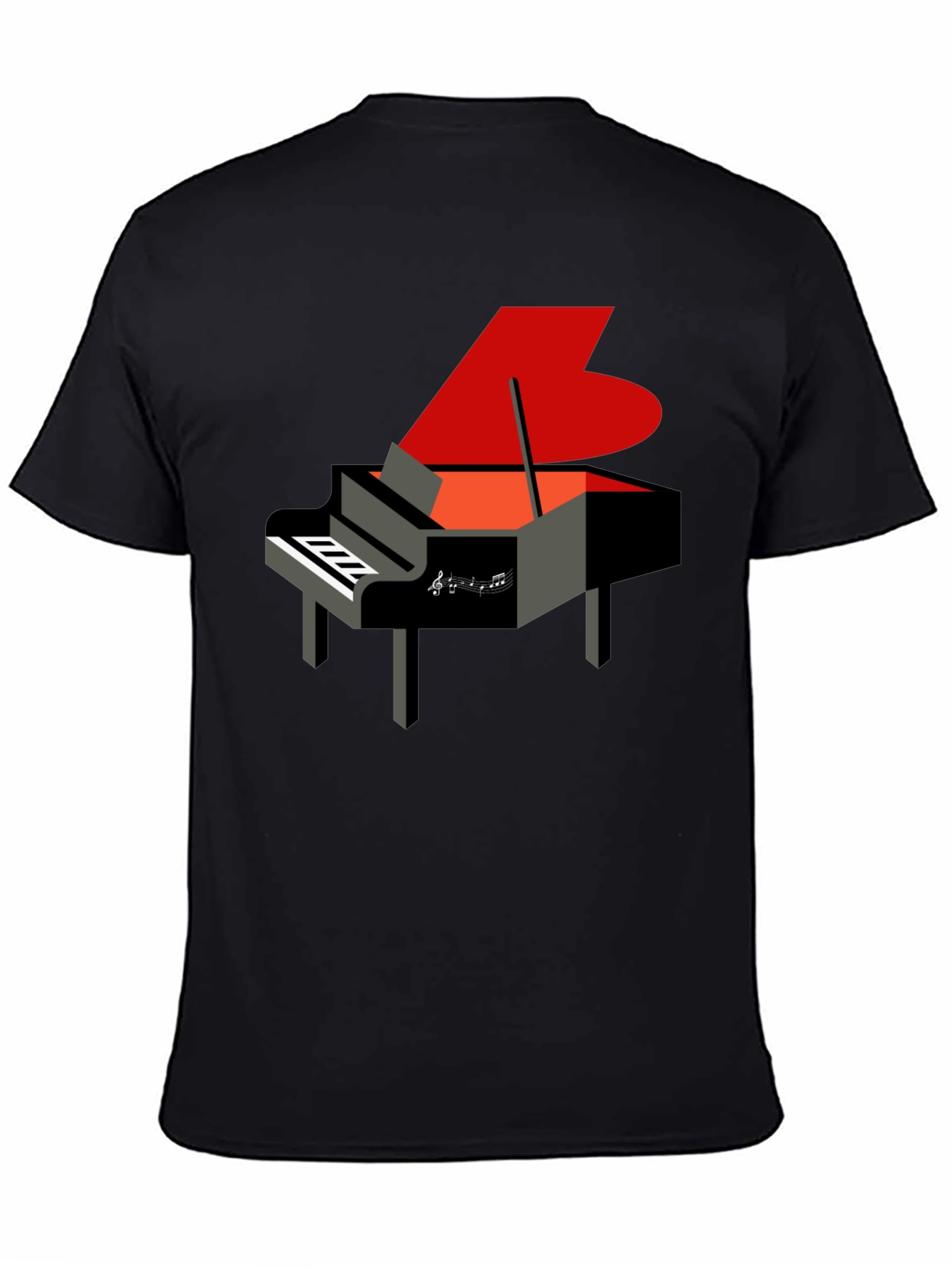 Piano Graphic Print Tee - Music Lover Gift