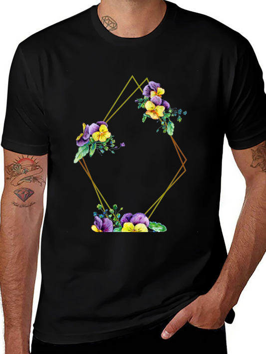 Floral Diamond Graphic Tee - Stylish & Unique!