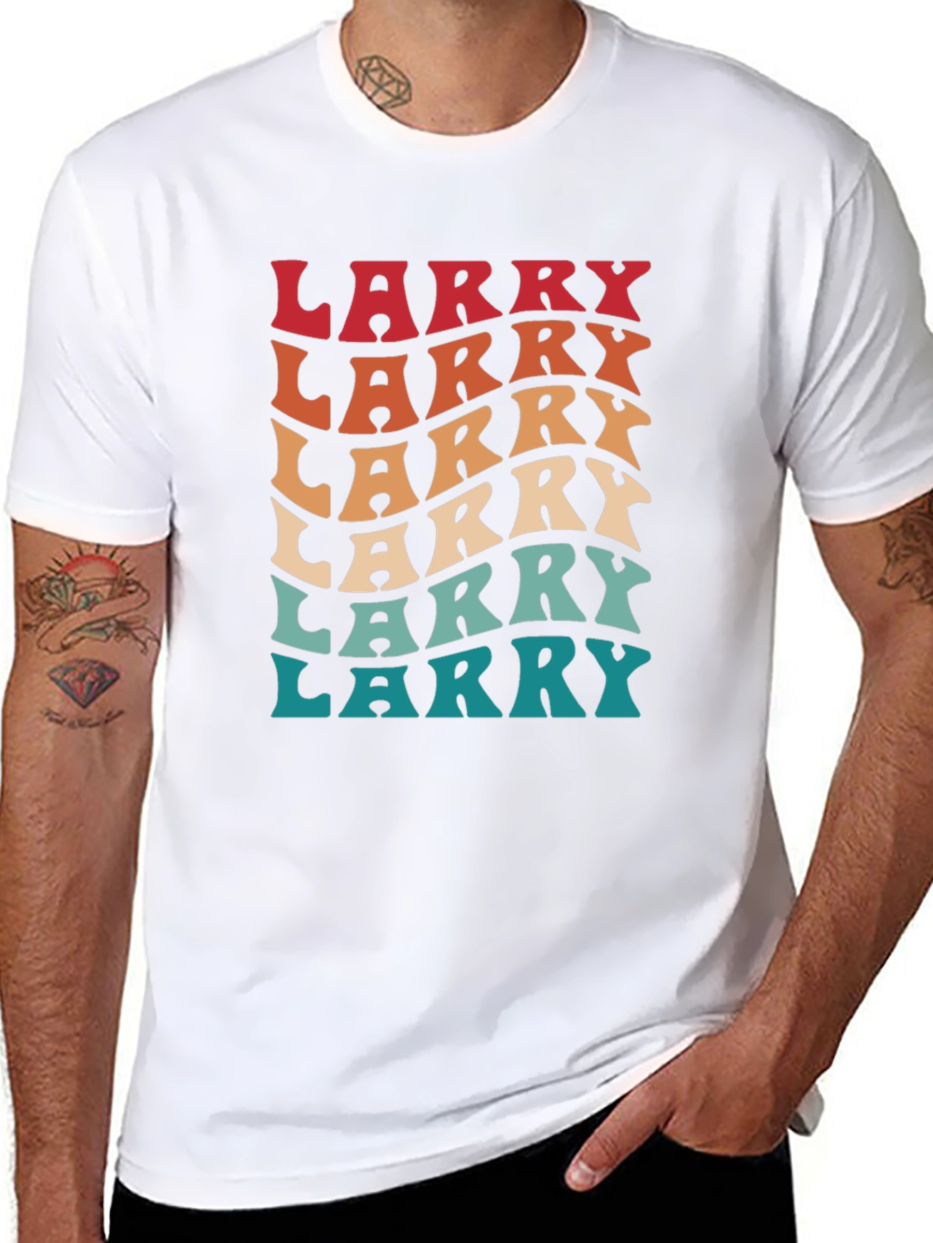 Retro Larry Graphic T-Shirt - Black