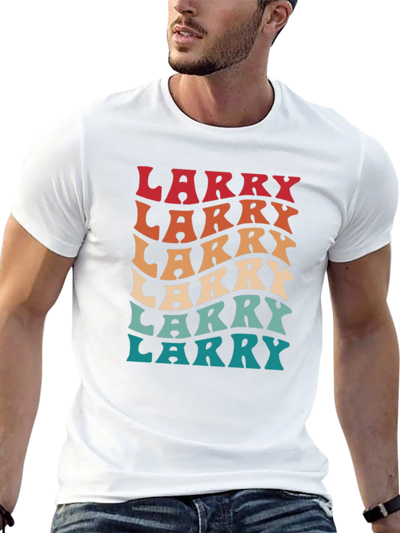 Retro Larry Graphic T-Shirt - Black
