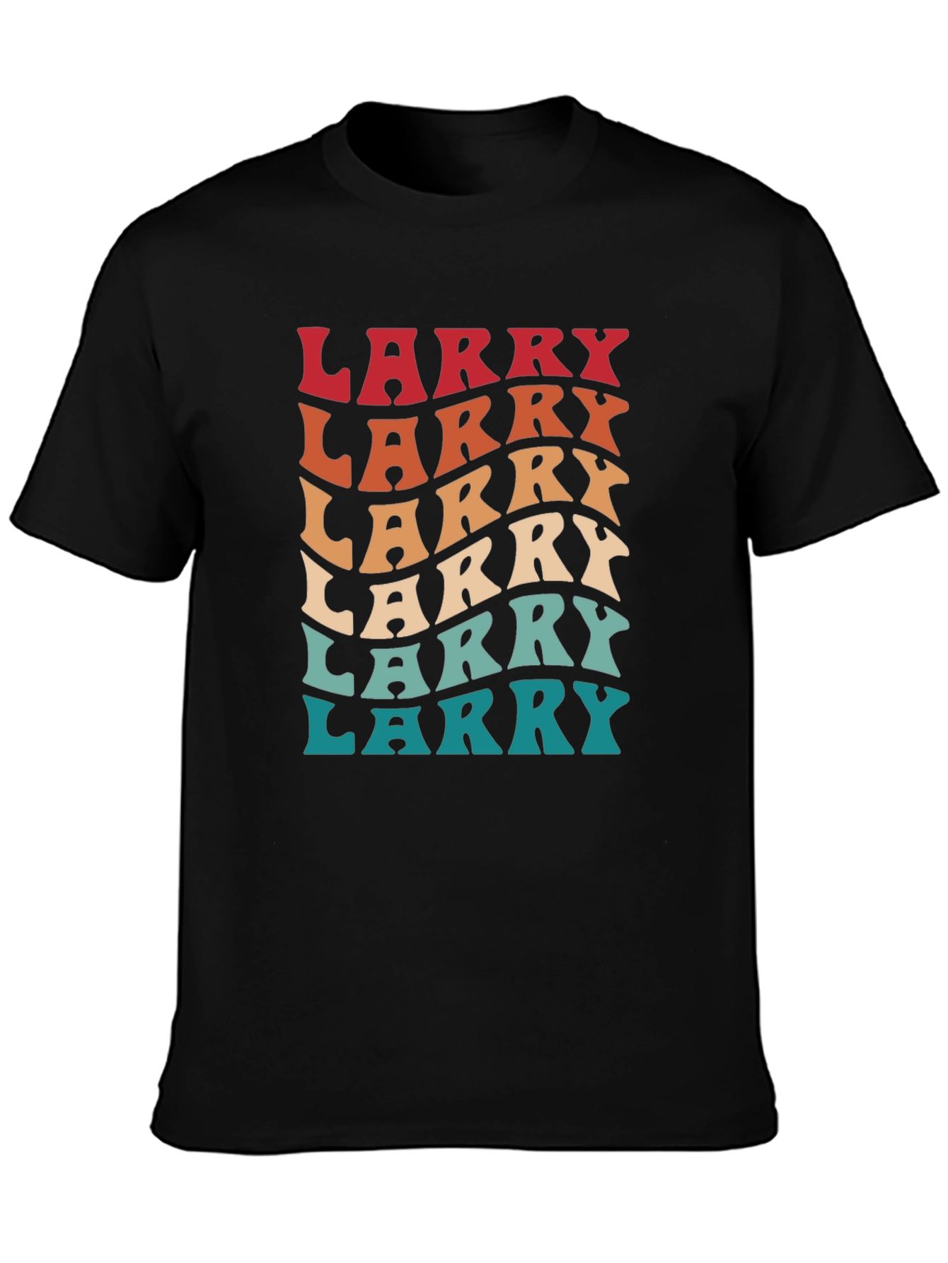 Retro Larry Graphic T-Shirt - Black