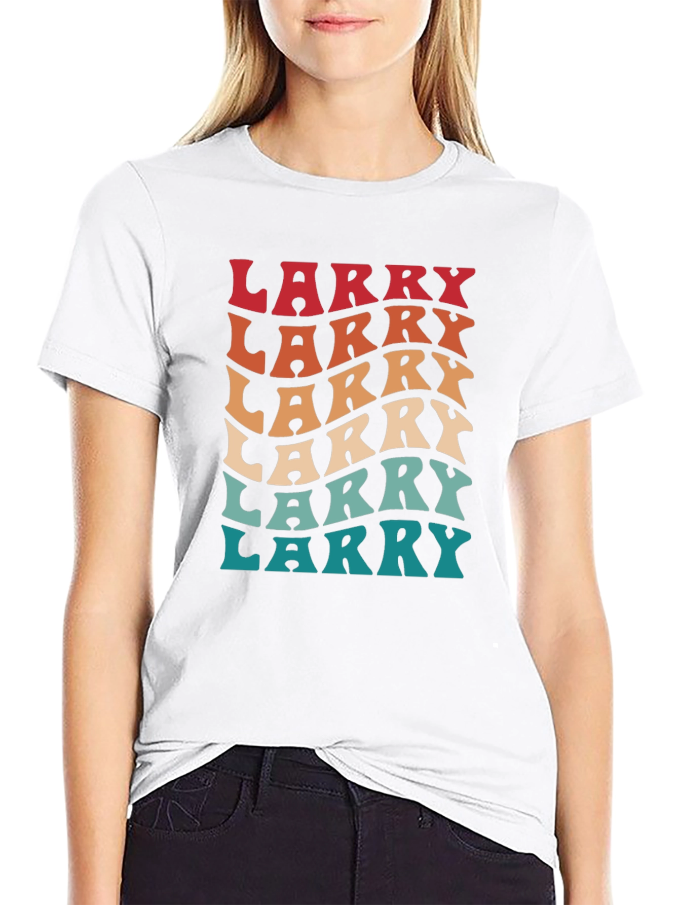 Retro Larry Graphic T-Shirt - Black