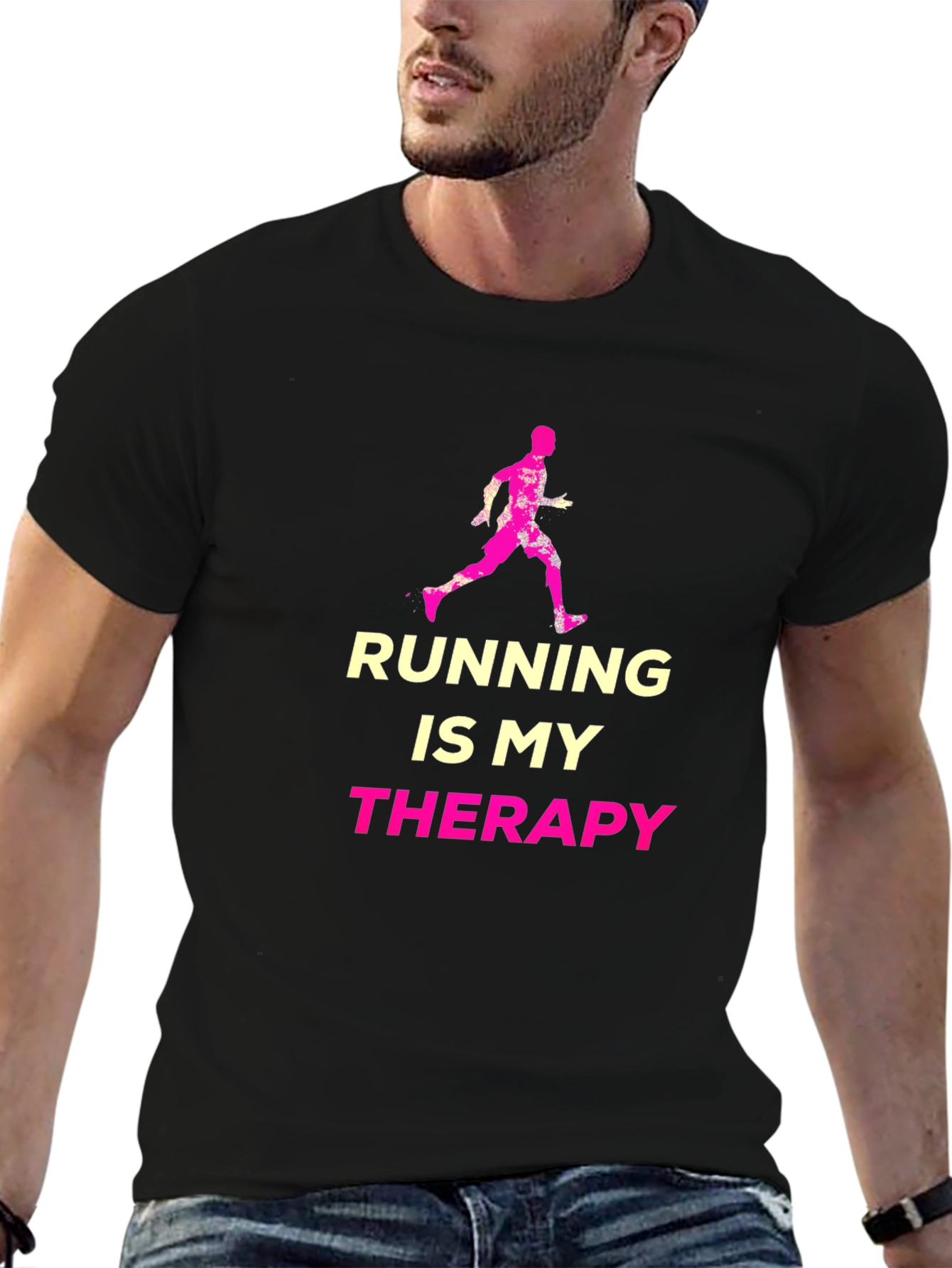 Running Is My Therapy Graphic Tee