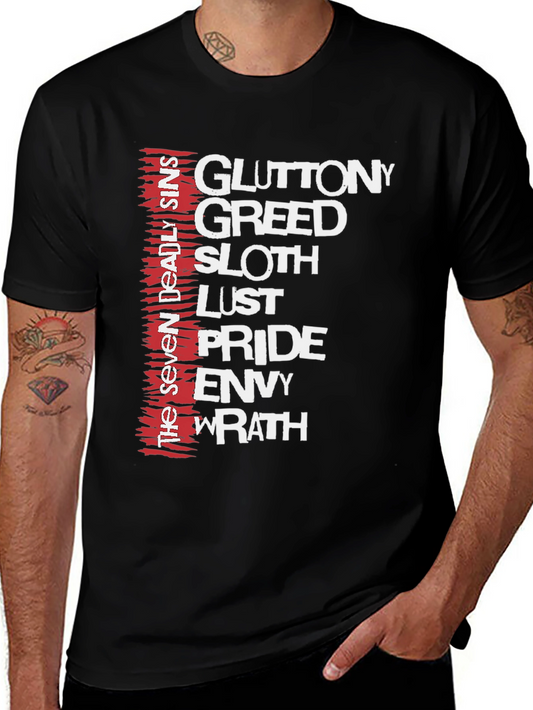 Seven Deadly Sins Graphic T-Shirt - Menswear