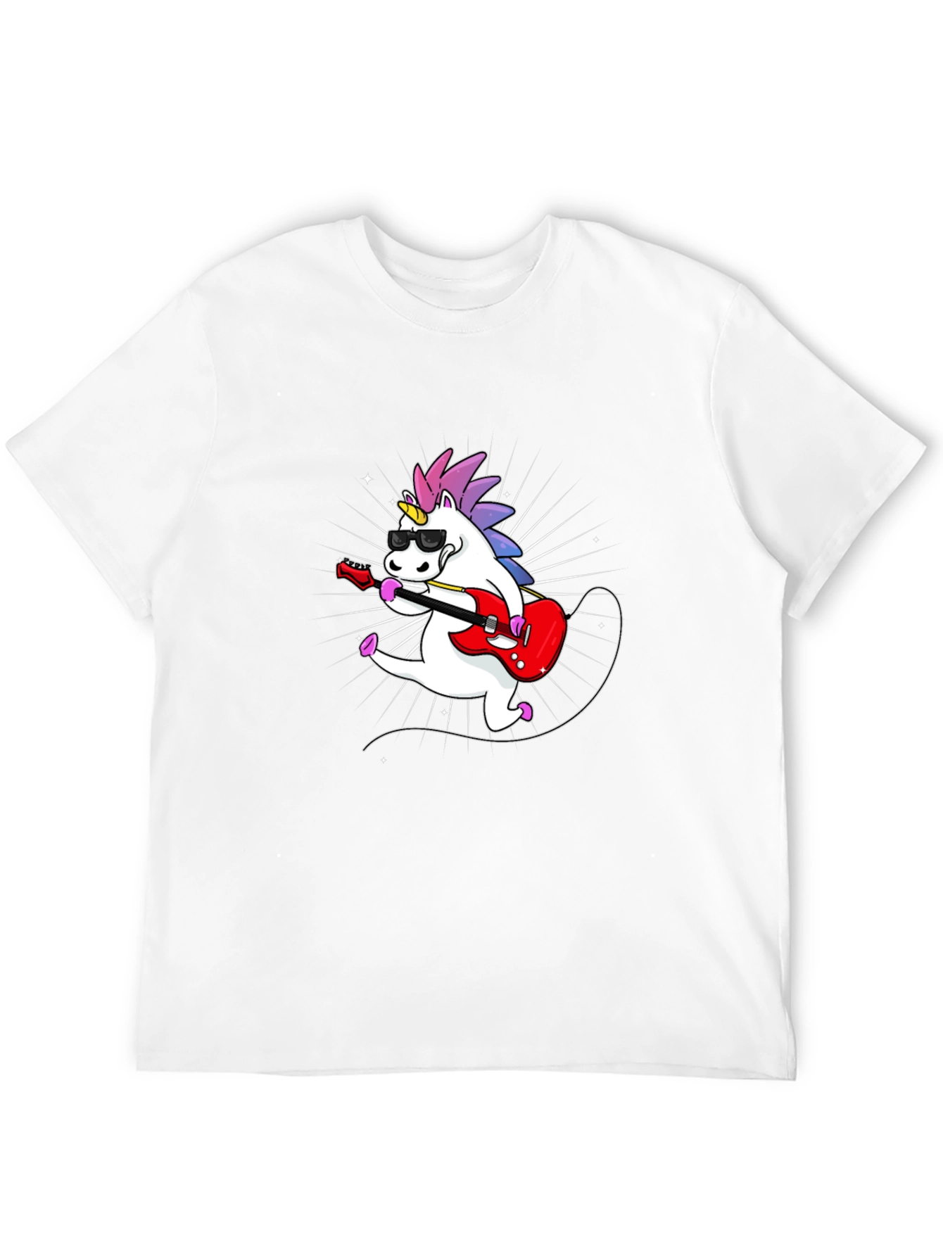 Unicorn Guitarist Graphic Tee - Black