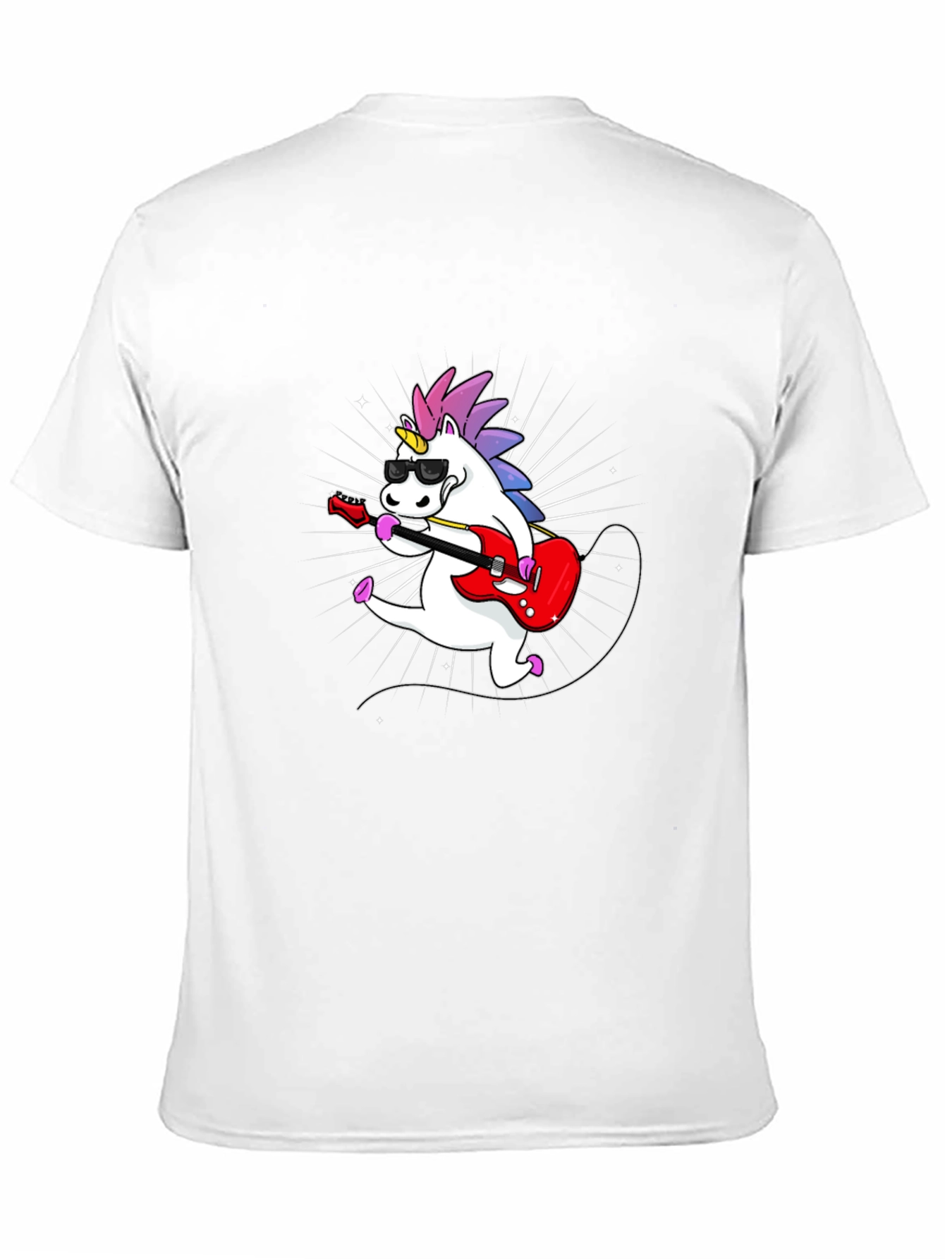 Unicorn Guitarist Graphic Tee - Black