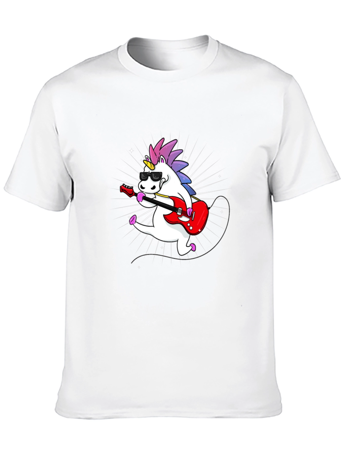 Unicorn Guitarist Graphic Tee - Black