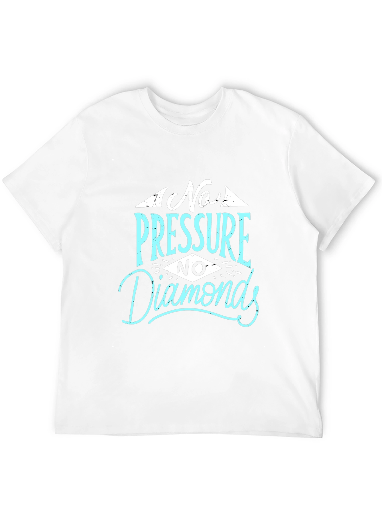 No Pressure No Diamonds Graphic Tee - Black Cotton