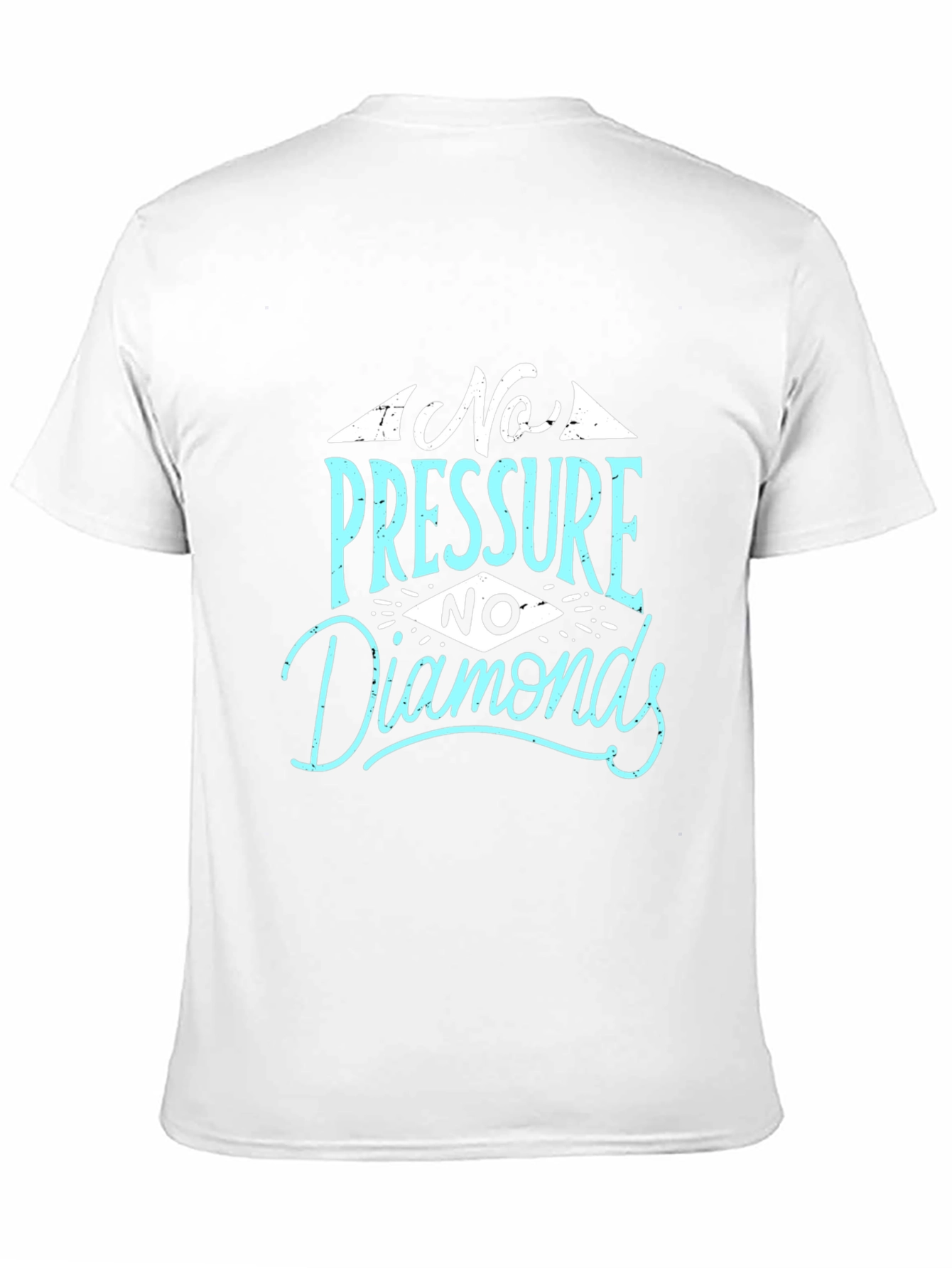 No Pressure No Diamonds Graphic Tee - Black Cotton