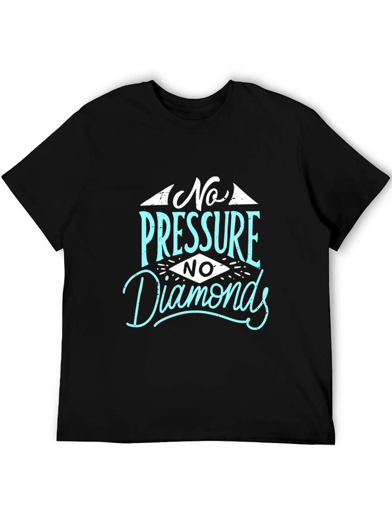 No Pressure No Diamonds Graphic Tee - Black Cotton