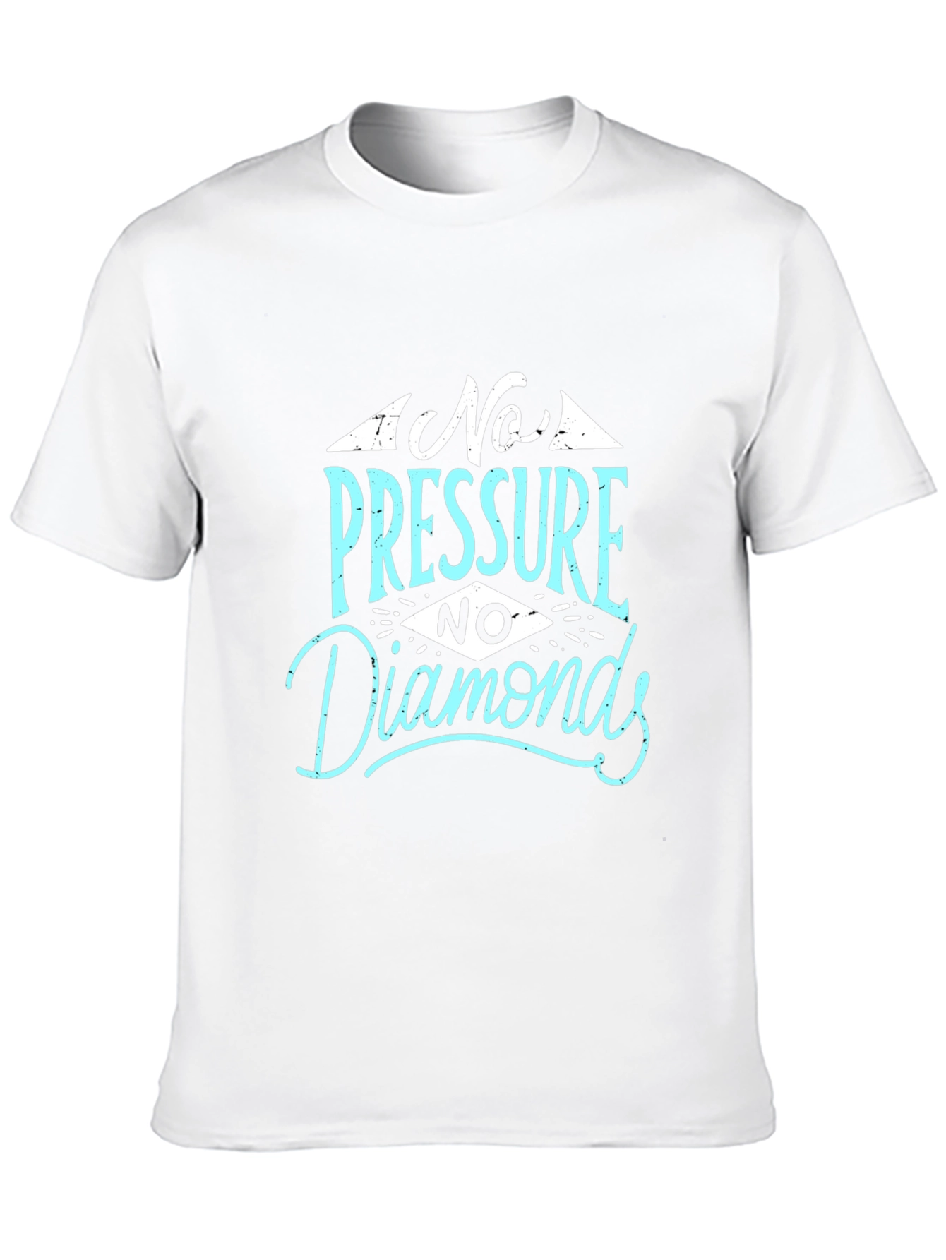 No Pressure No Diamonds Graphic Tee - Black Cotton