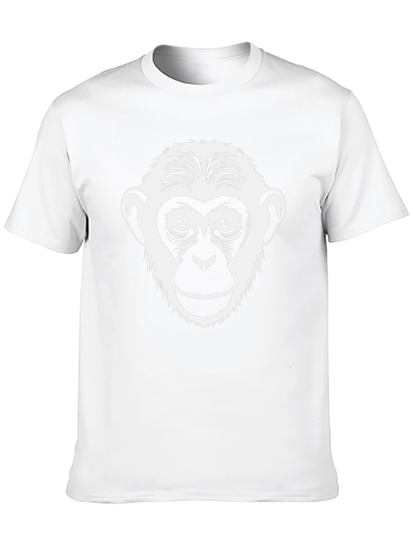 Monkey Face Graphic Print T-Shirt - Black
