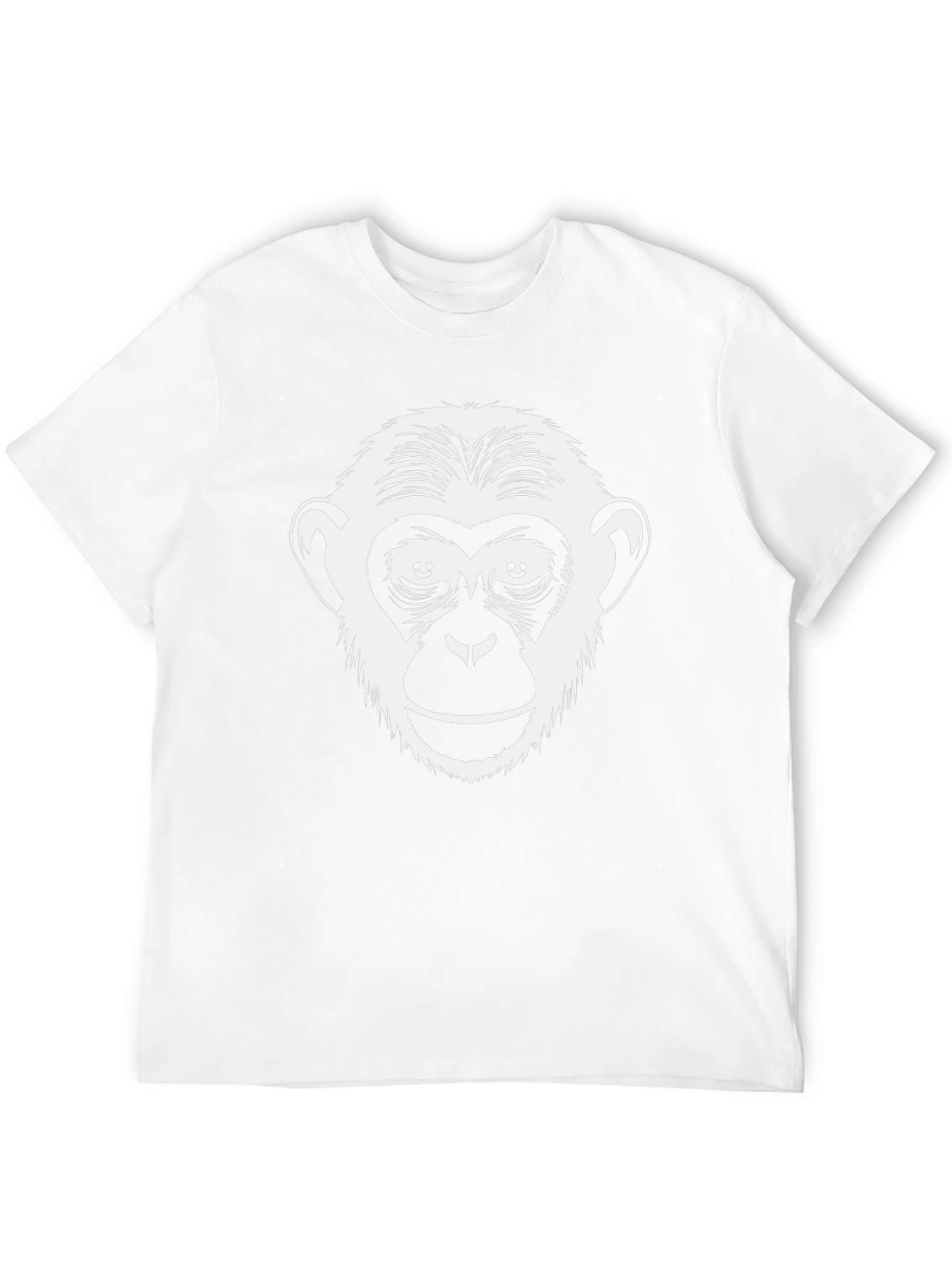 Monkey Face Graphic Print T-Shirt - Black